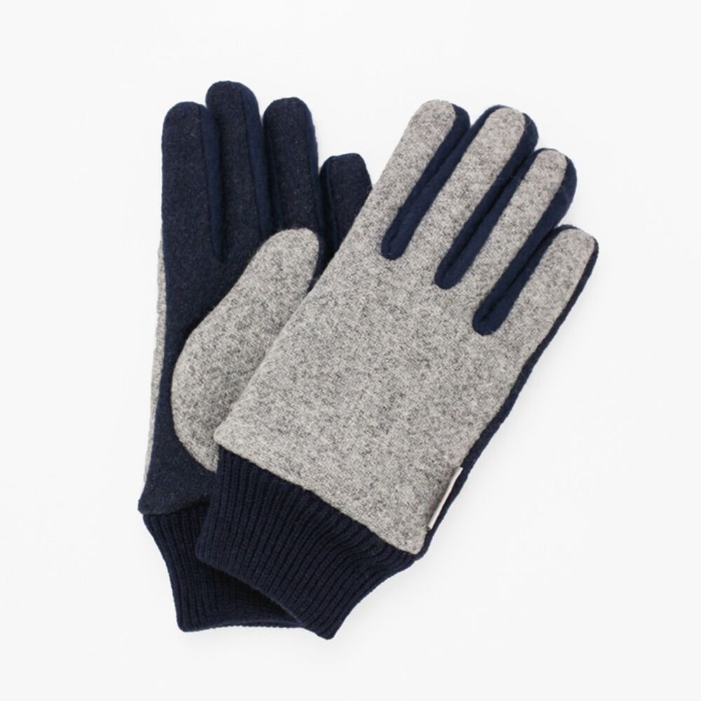 BACKYARD FAMILY「ハリスツイード 手袋 メンズ 通販 Harris Tweed グローブ 手ぶくろ」|手袋|グレー1