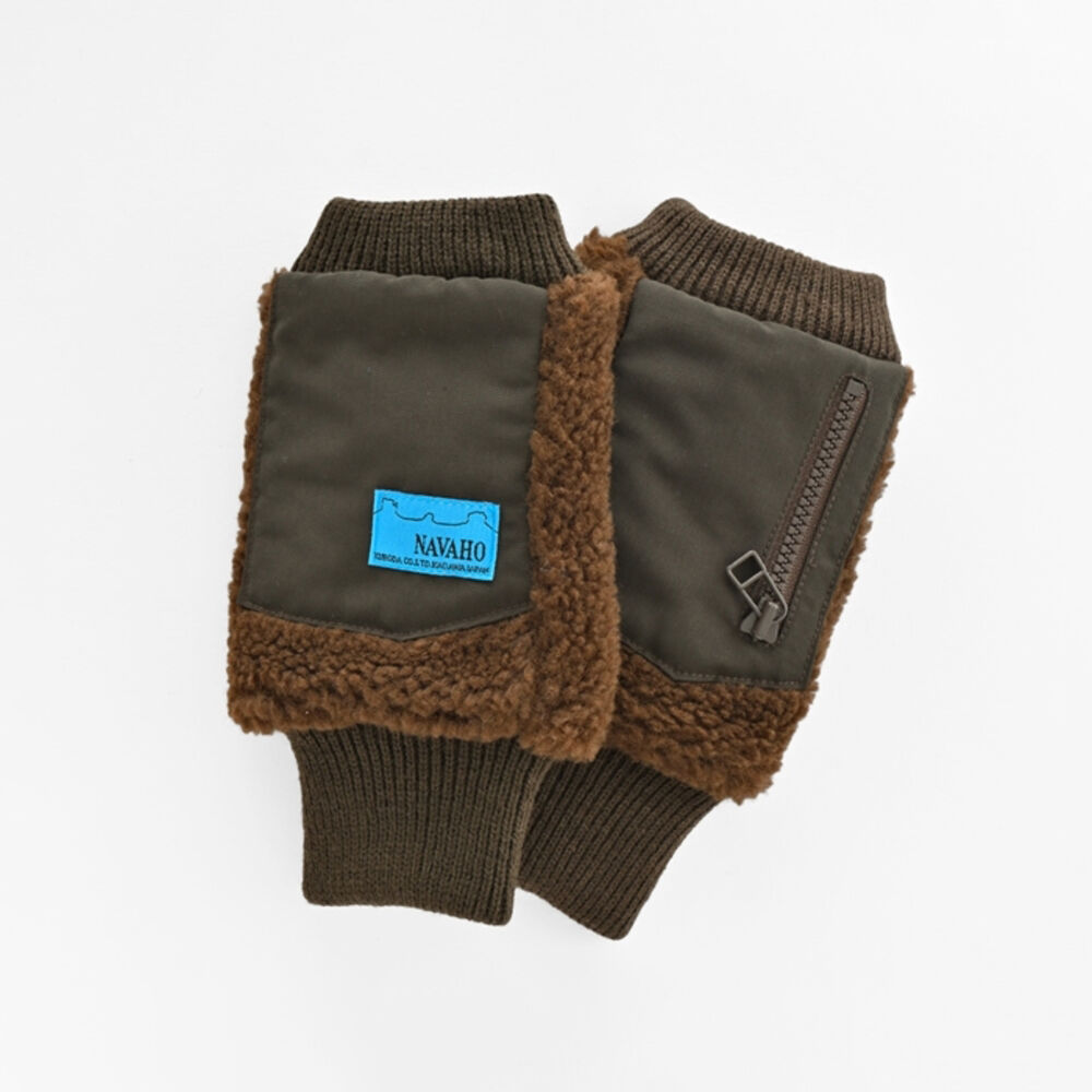 BACKYARD FAMILY「クロダ 手袋 メンズ 通販 グローブ 手ぶくろ 指なし ハンドウォーマー ハンドカバー 紳士手袋」|手袋|ブラウン1