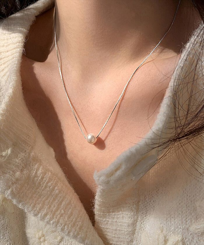 BACKYARD FAMILY「パール ネックレス 一粒 通販 ペンダント 首飾り ジュエリー アクセサリー レディース」|その他|