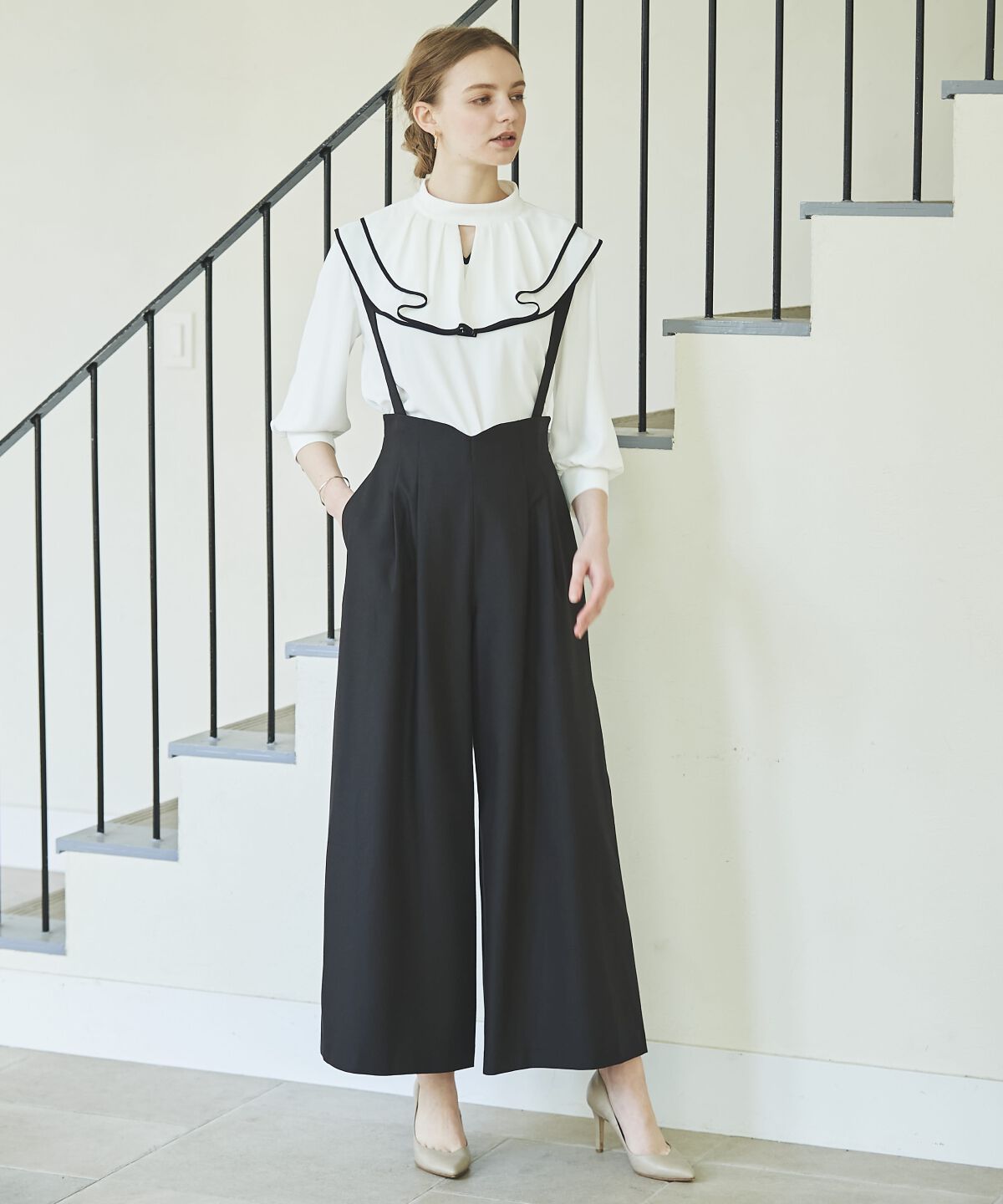 アンドクチュール「サスペ付きワイドパンツ」|その他|