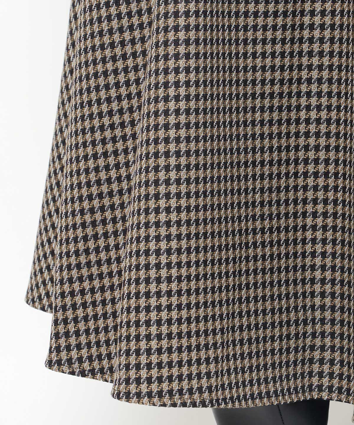 アンドクチュール「千鳥ジャガードフレアスカート」|フレア|