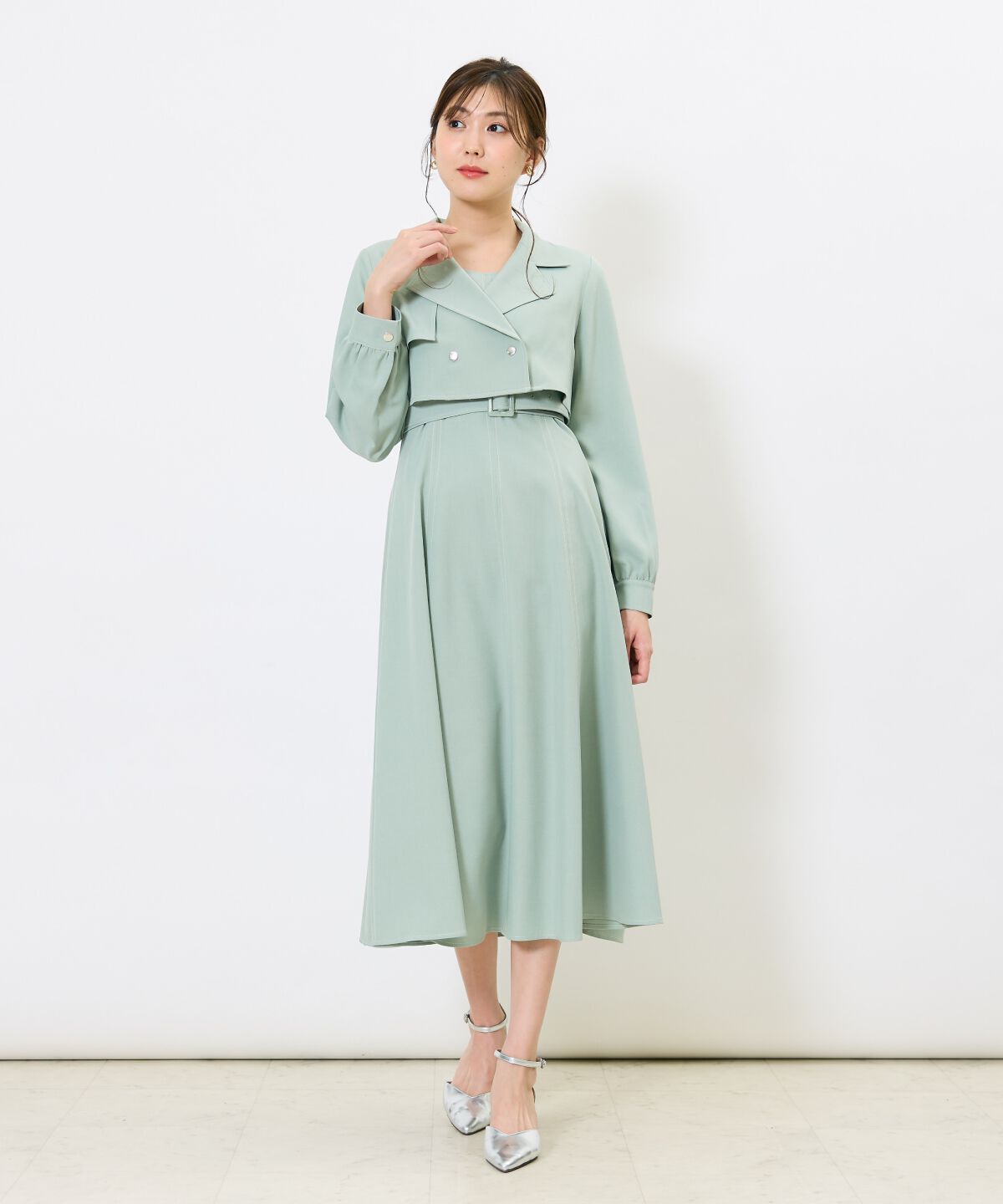 アンドクチュール「トレンチライクアンサンブルワンピース」|ワンピース|