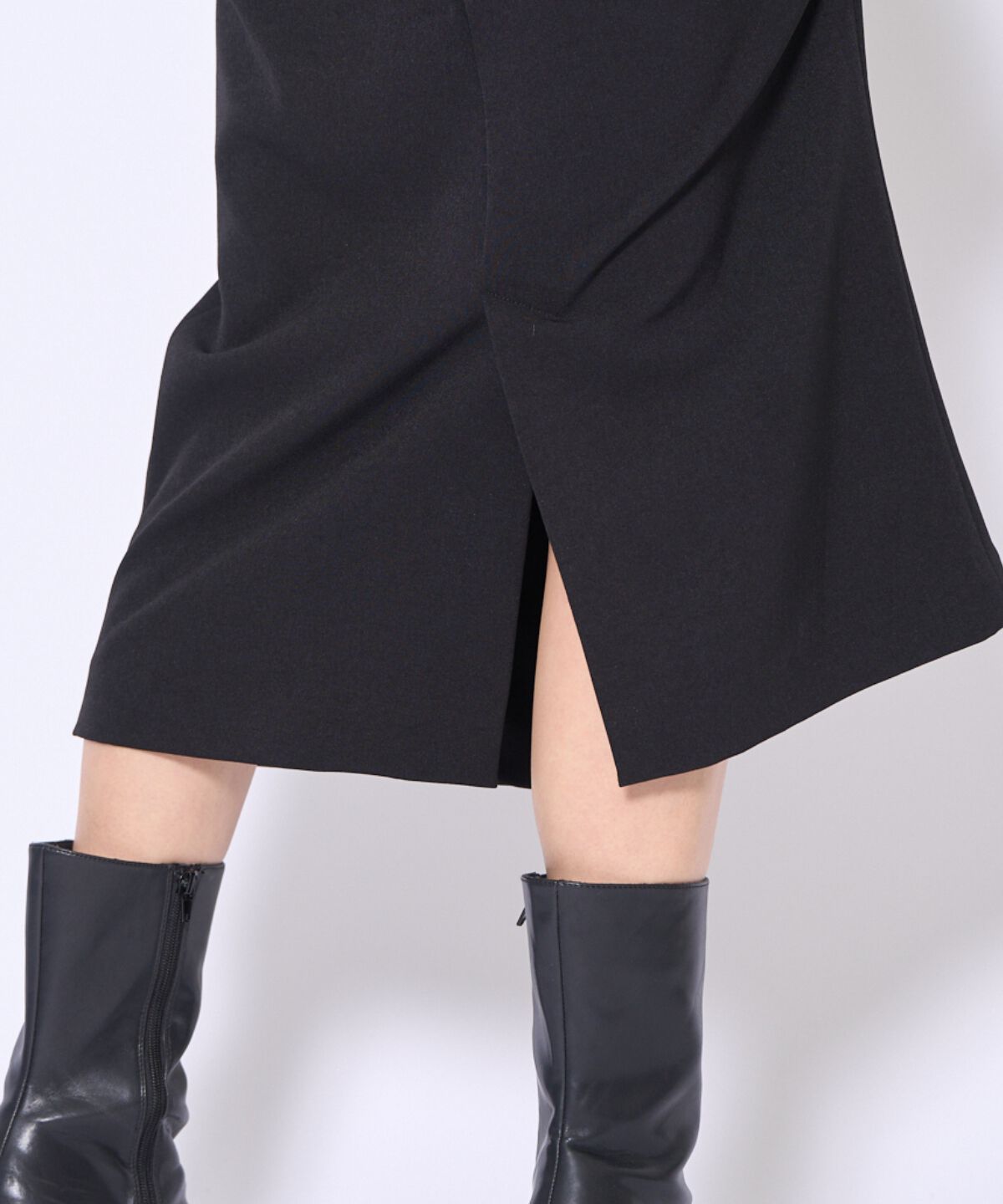 アンドクチュール「センターZIPスカート」|タイト|