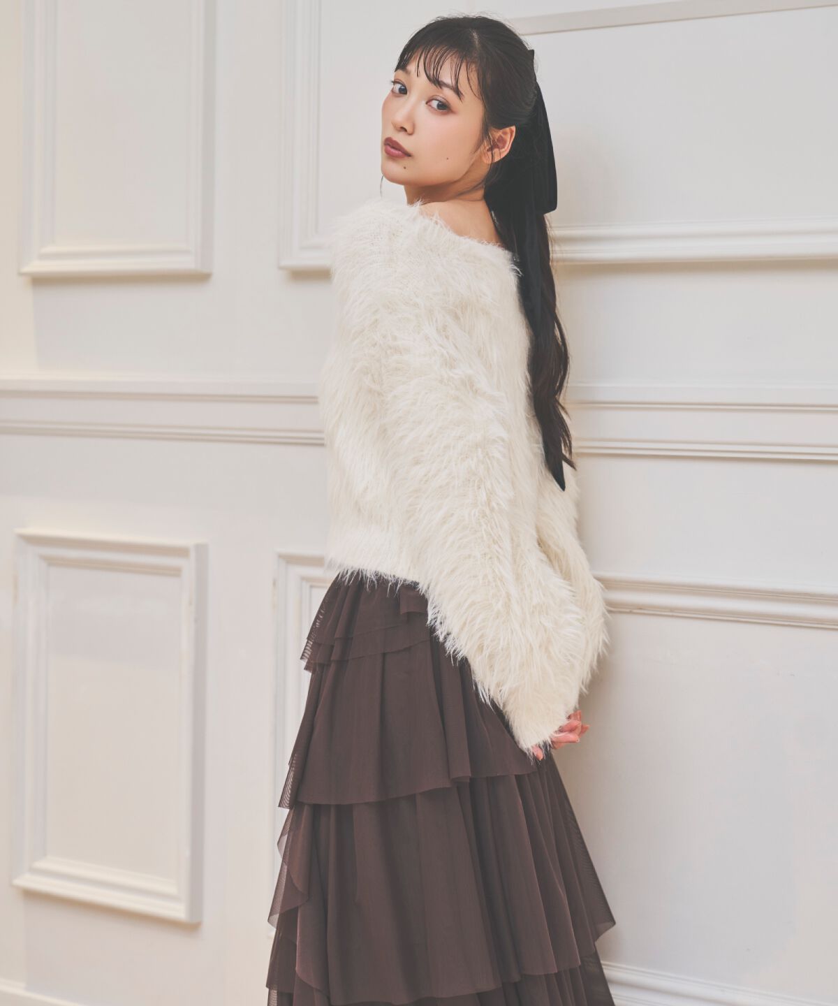 アンドクチュール「ロングフェザープルオーバー」|ニット・セーター|