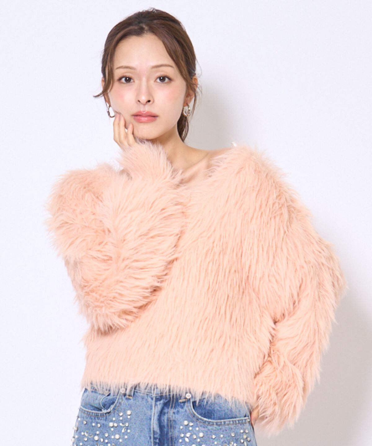 アンドクチュール「ロングフェザープルオーバー」|ニット・セーター|