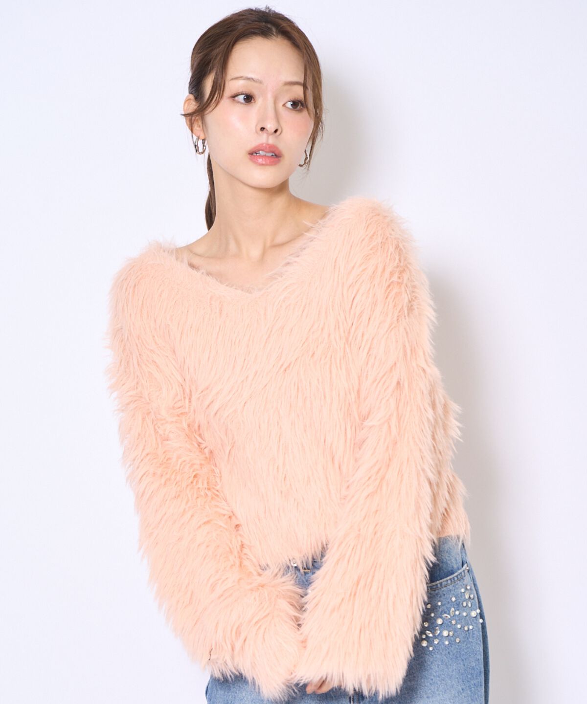 アンドクチュール「ロングフェザープルオーバー」|ニット・セーター|