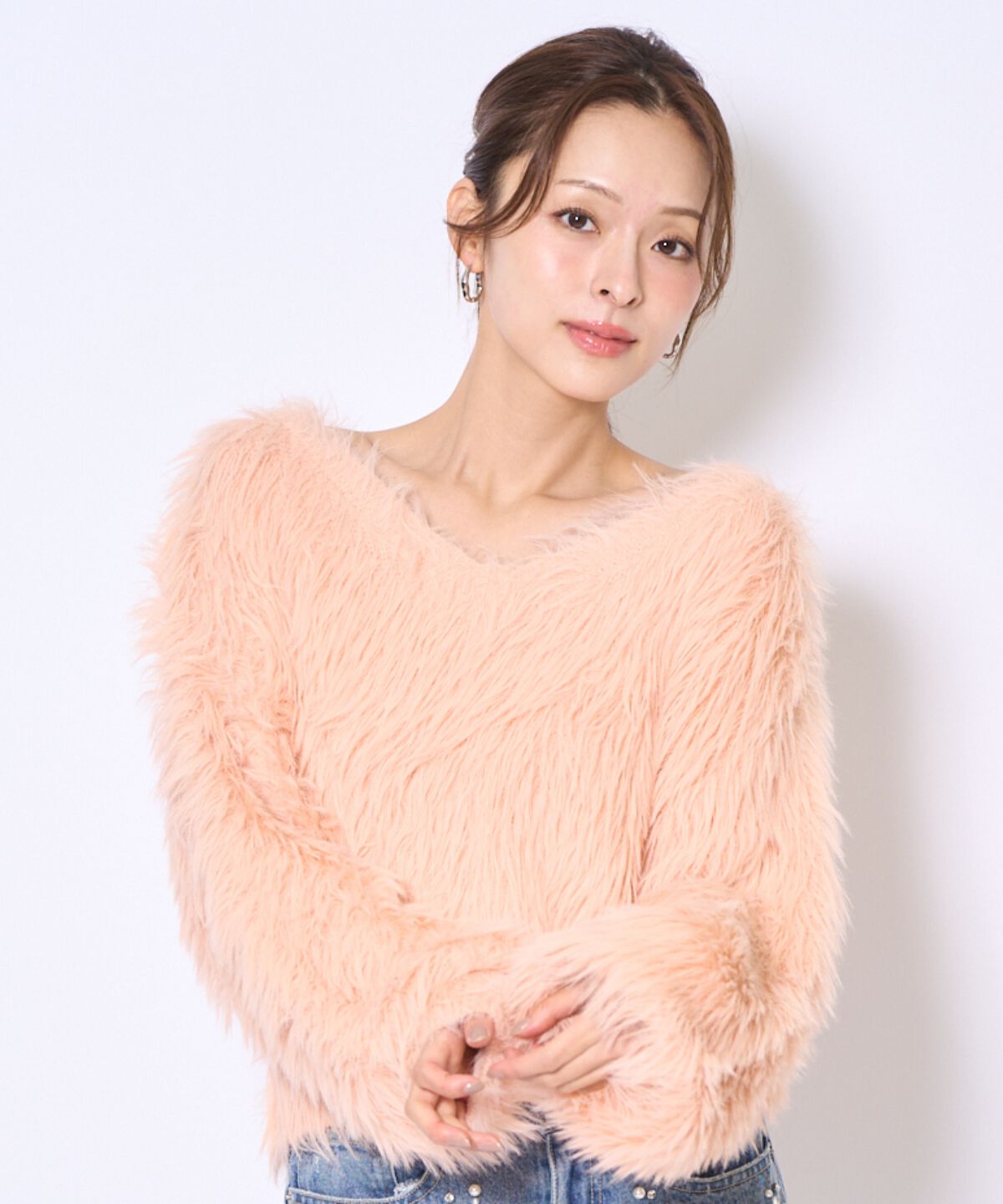 アンドクチュール「ロングフェザープルオーバー」|ニット・セーター|