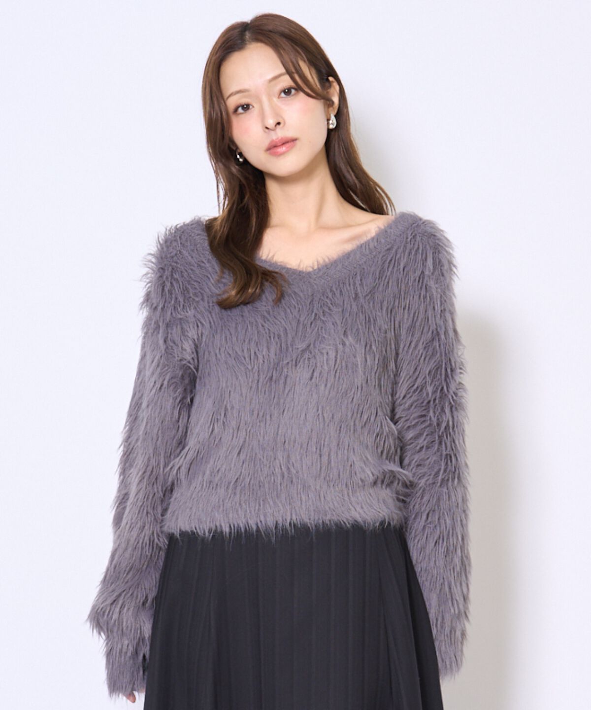 アンドクチュール「ロングフェザープルオーバー」|ニット・セーター|