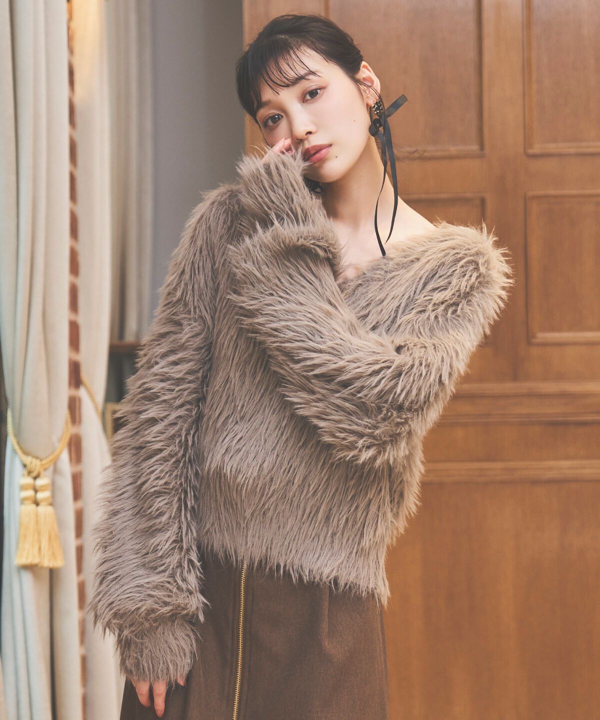 アンドクチュール「ロングフェザープルオーバー」|ニット・セーター|