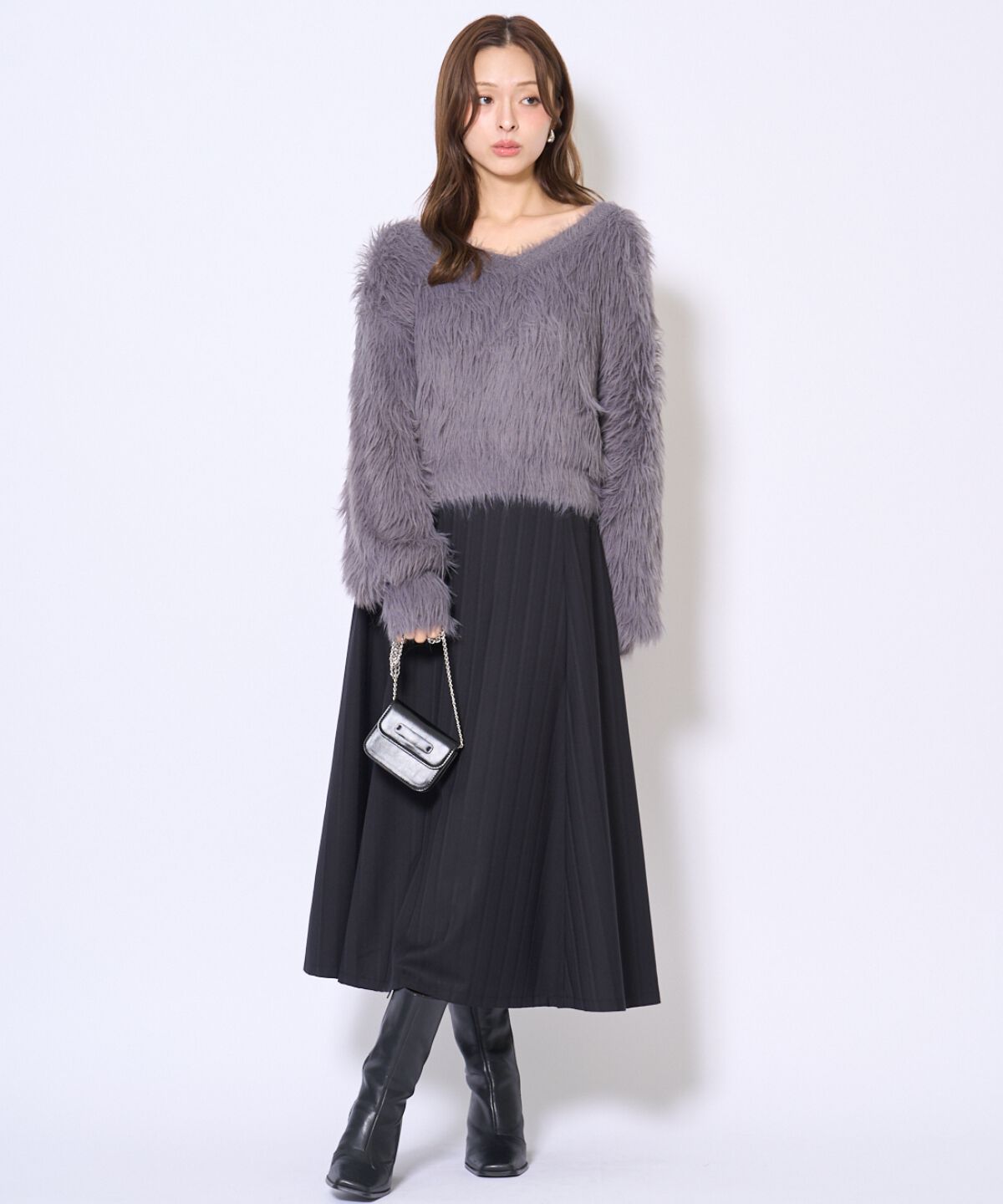 アンドクチュール「ロングフェザープルオーバー」|ニット・セーター|