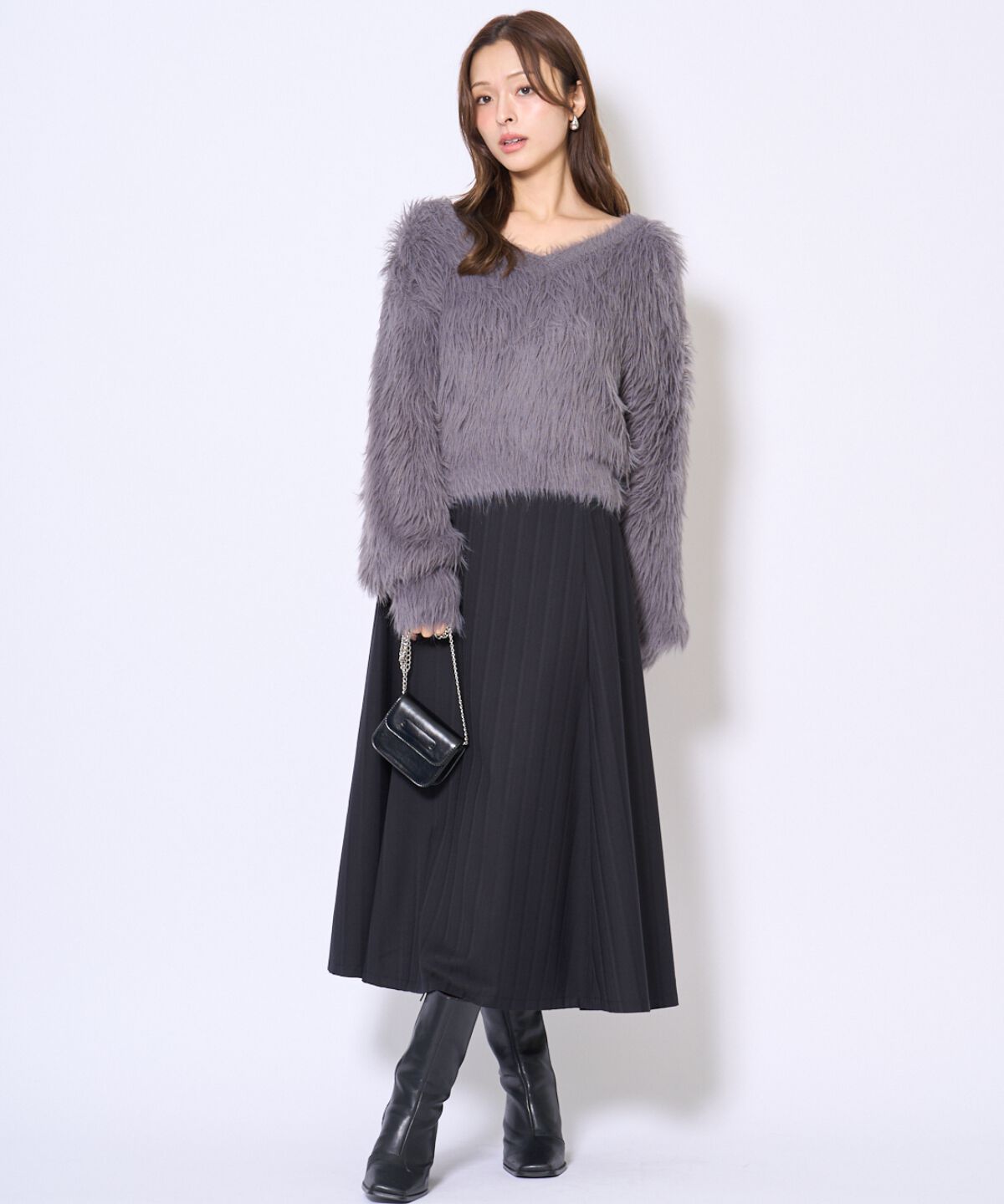 アンドクチュール「ロングフェザープルオーバー」|ニット・セーター|