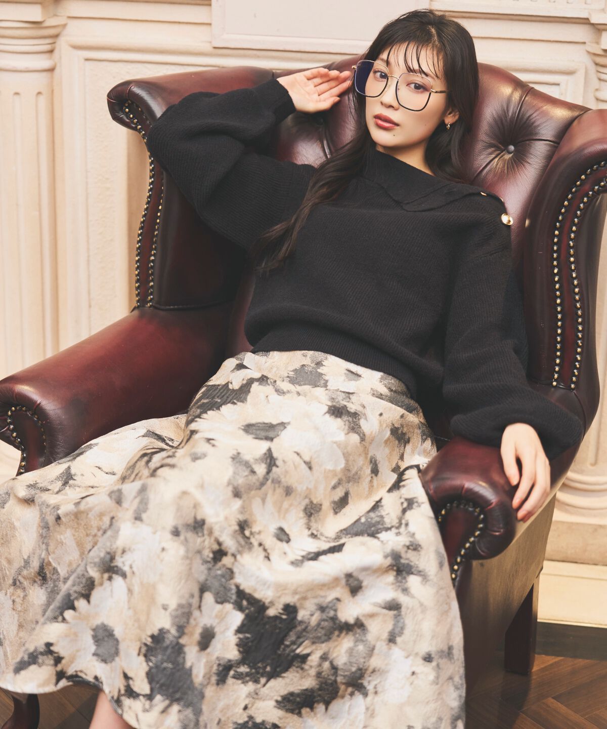 アンドクチュール「ショルダーボタンマルチウェイニットプルオーバー」|ニット・セーター|