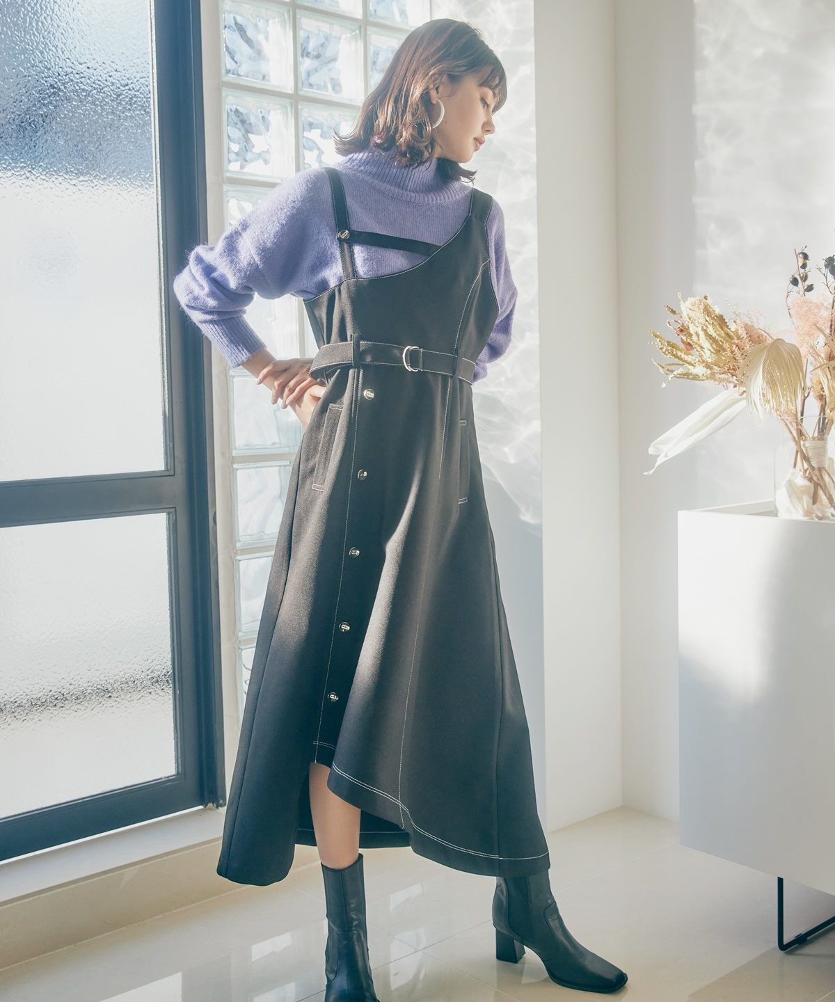 REDYAZEL「タートルショート丈ニット」|ニット・セーター|