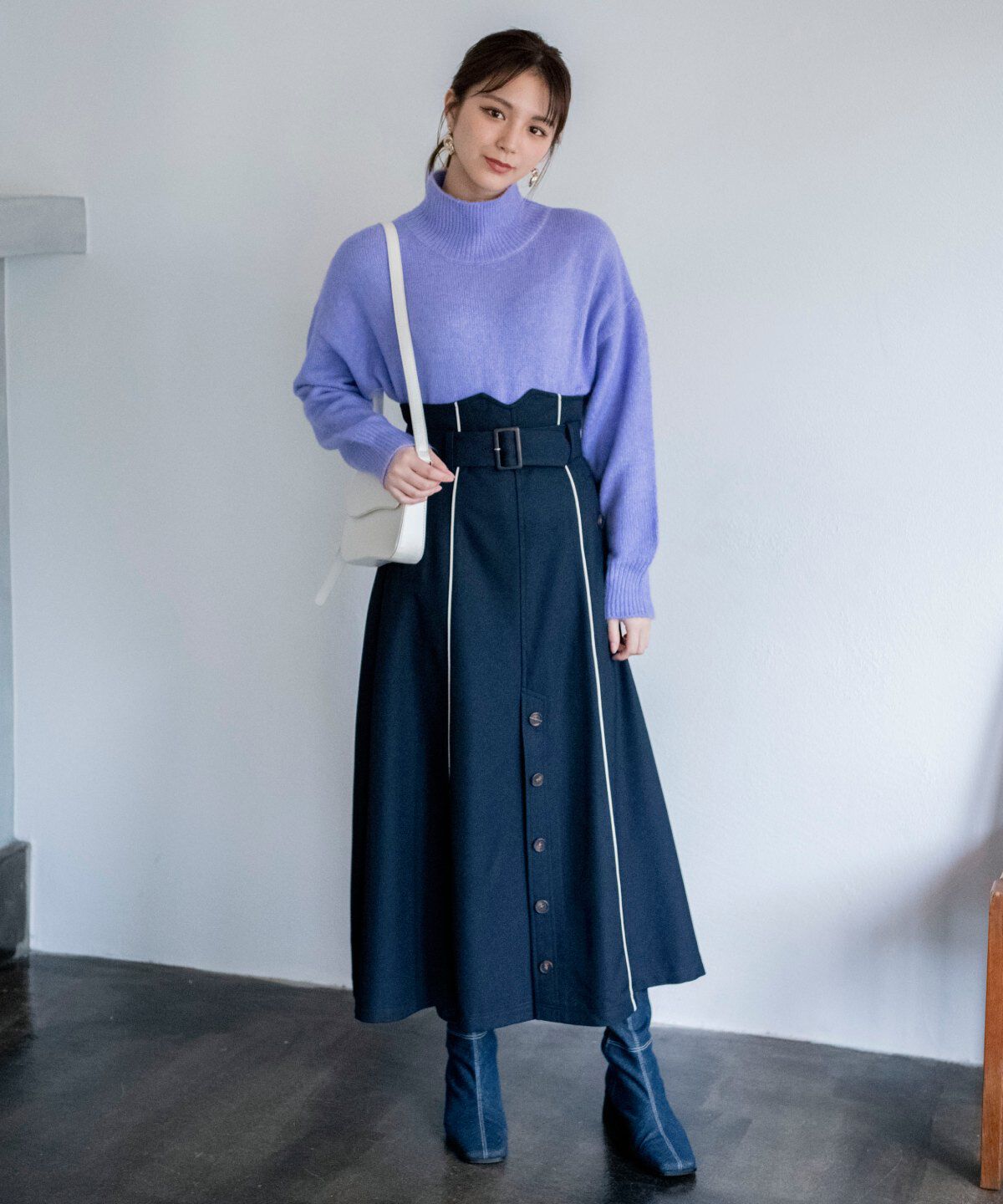 REDYAZEL「タートルショート丈ニット」|ニット・セーター|