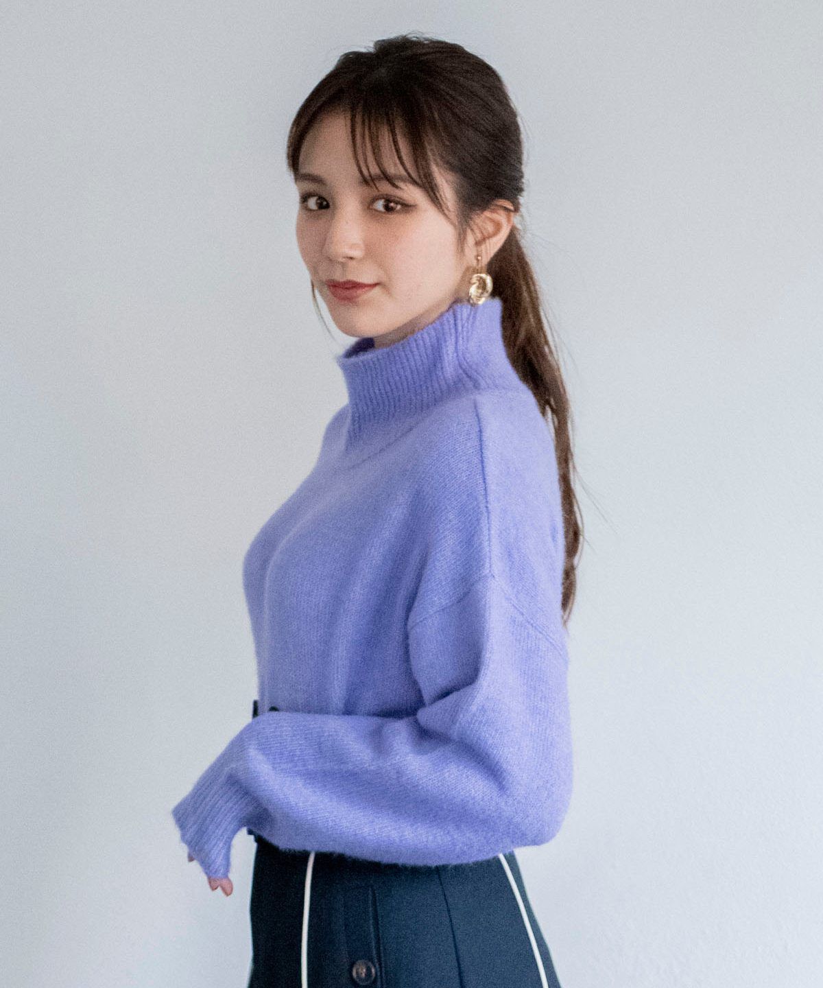 REDYAZEL「タートルショート丈ニット」|ニット・セーター|