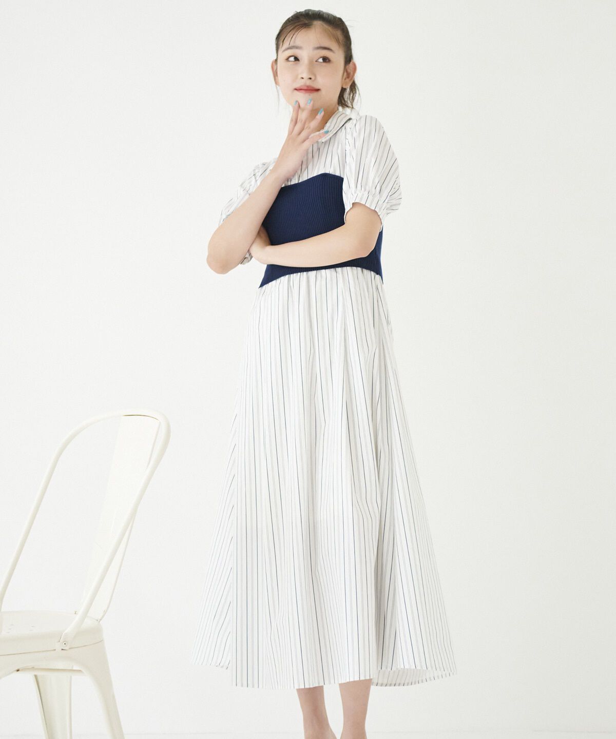 REDYAZEL「ストライプ&times;ニットビスチェコンビワンピース」|ワンピース|