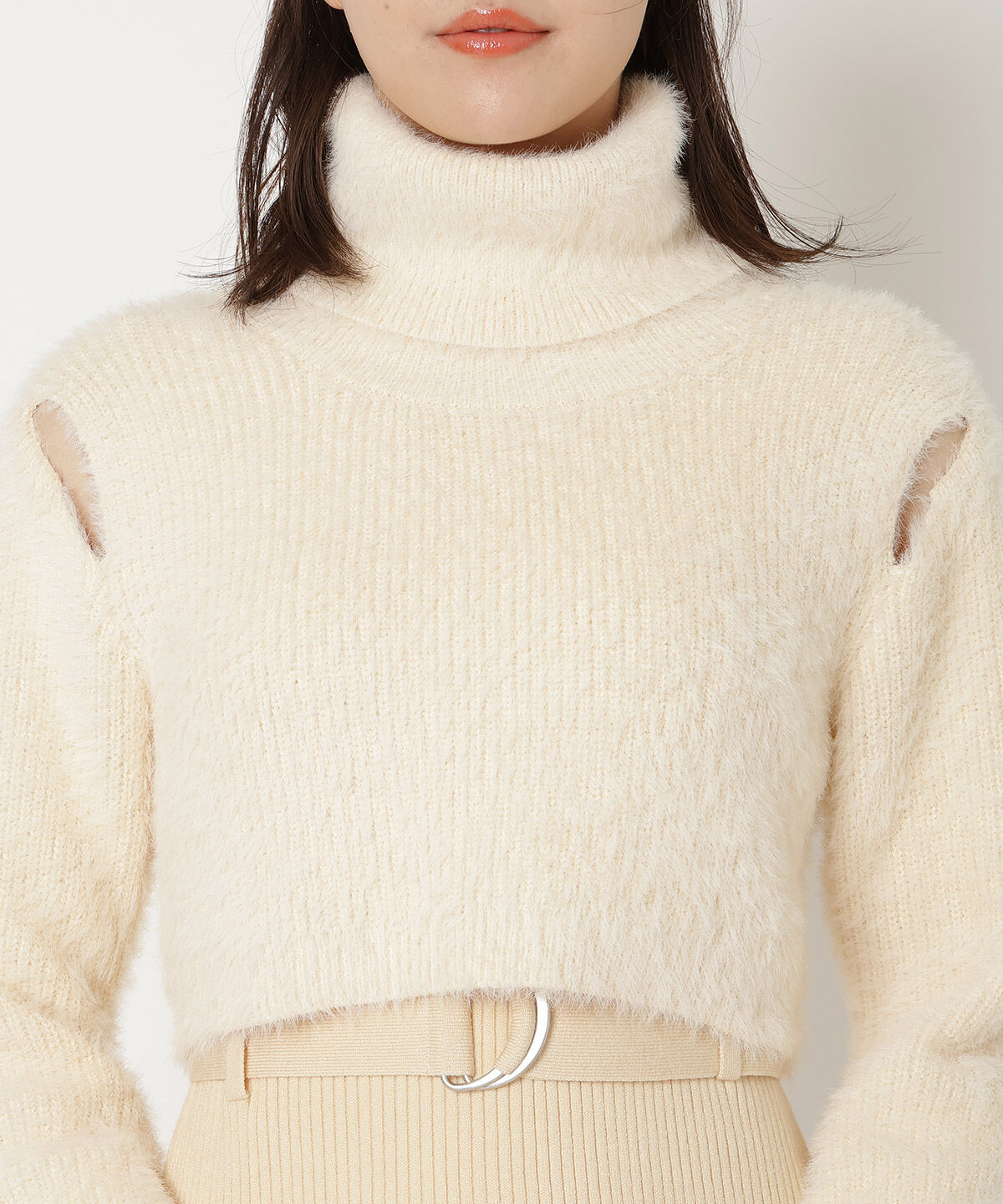 REDYAZEL「ファーニットトップス&times;リブワンピースセット」|ワンピース|