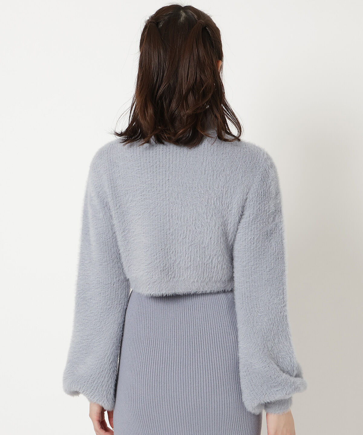 REDYAZEL「ファーニットトップス&times;リブワンピースセット」|ワンピース|