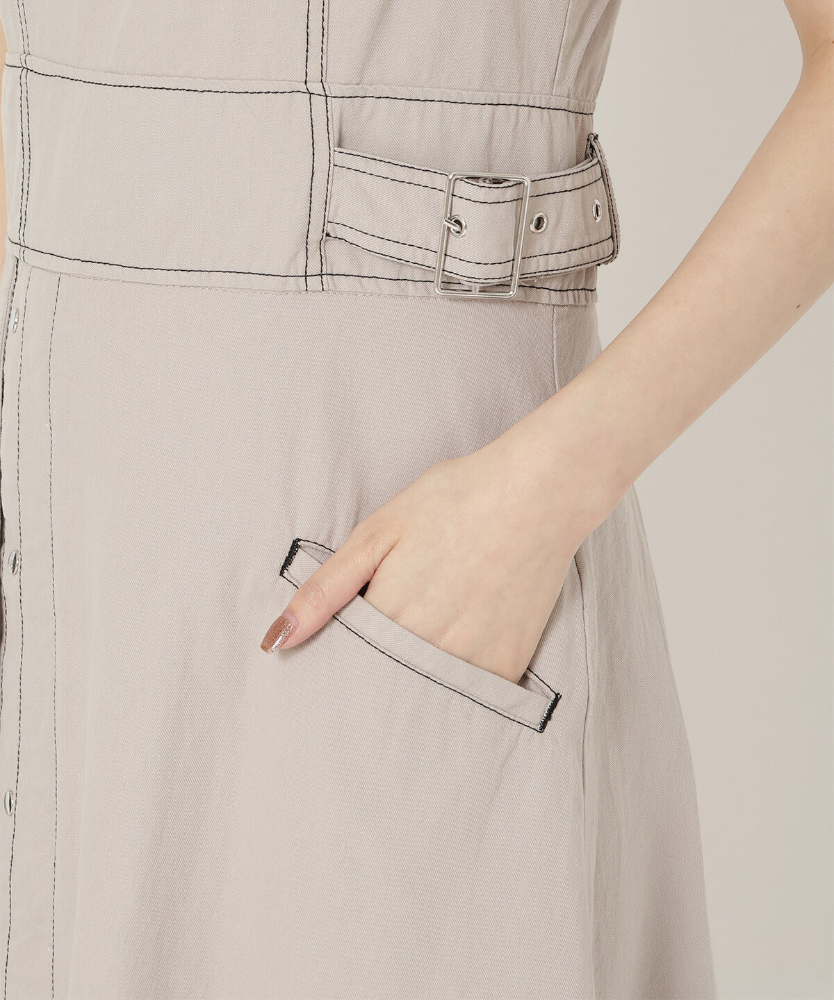 REDYAZEL「ステッチカラーワンピース」|ジャンパースカート|