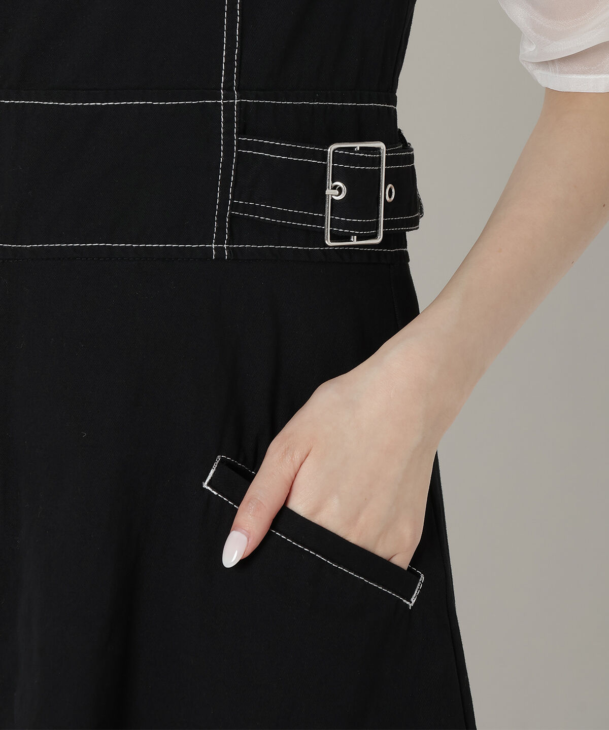 REDYAZEL「ステッチカラーワンピース」|ジャンパースカート|