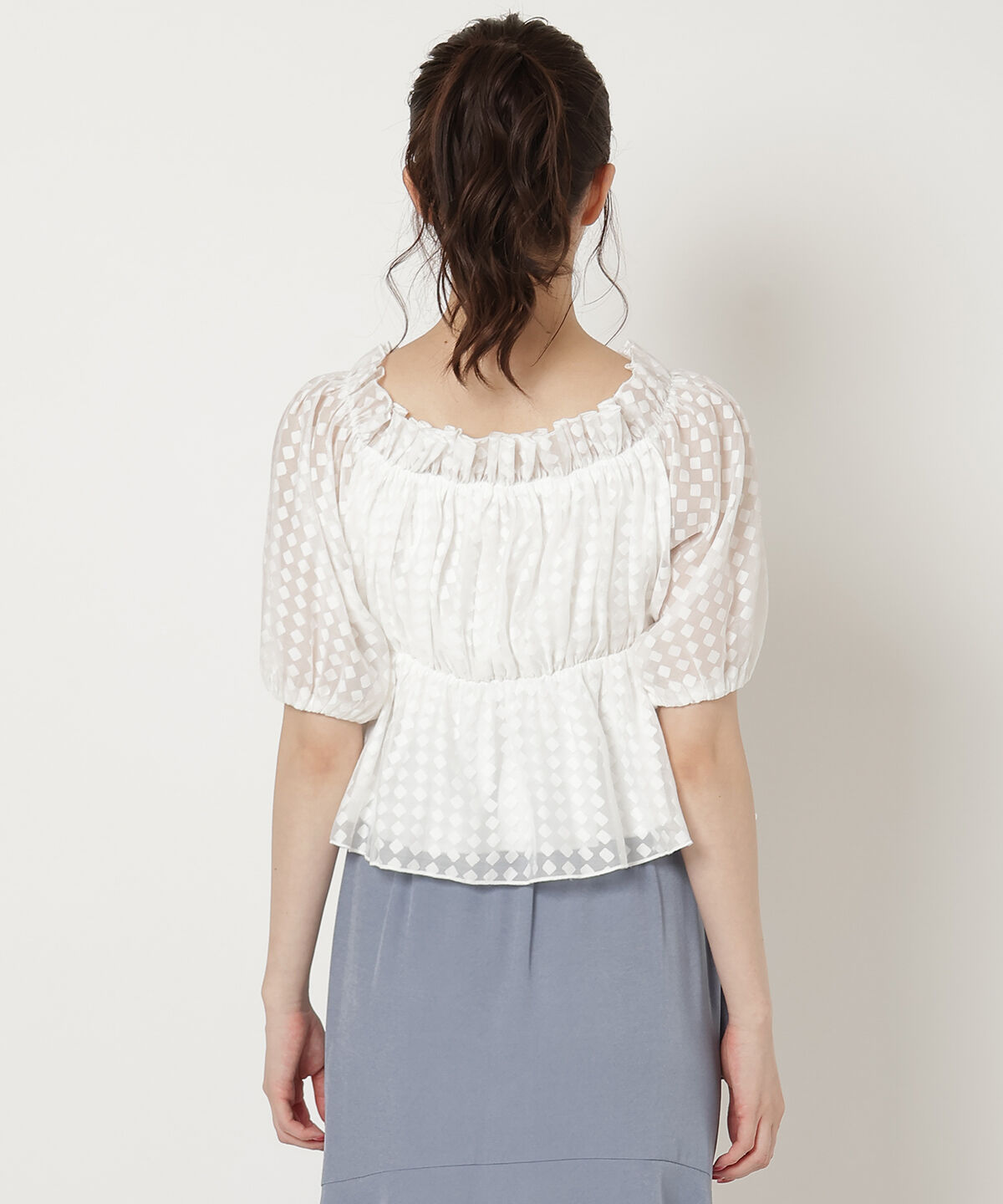 REDYAZEL「シアーギャザートップス」|シャツ・ブラウス|