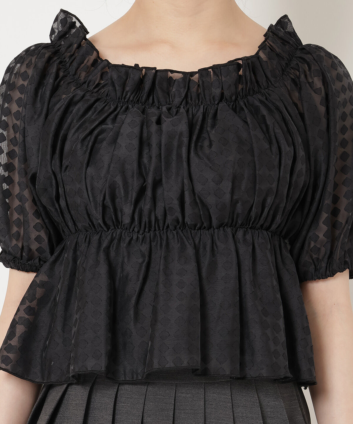 REDYAZEL「シアーギャザートップス」|シャツ・ブラウス|