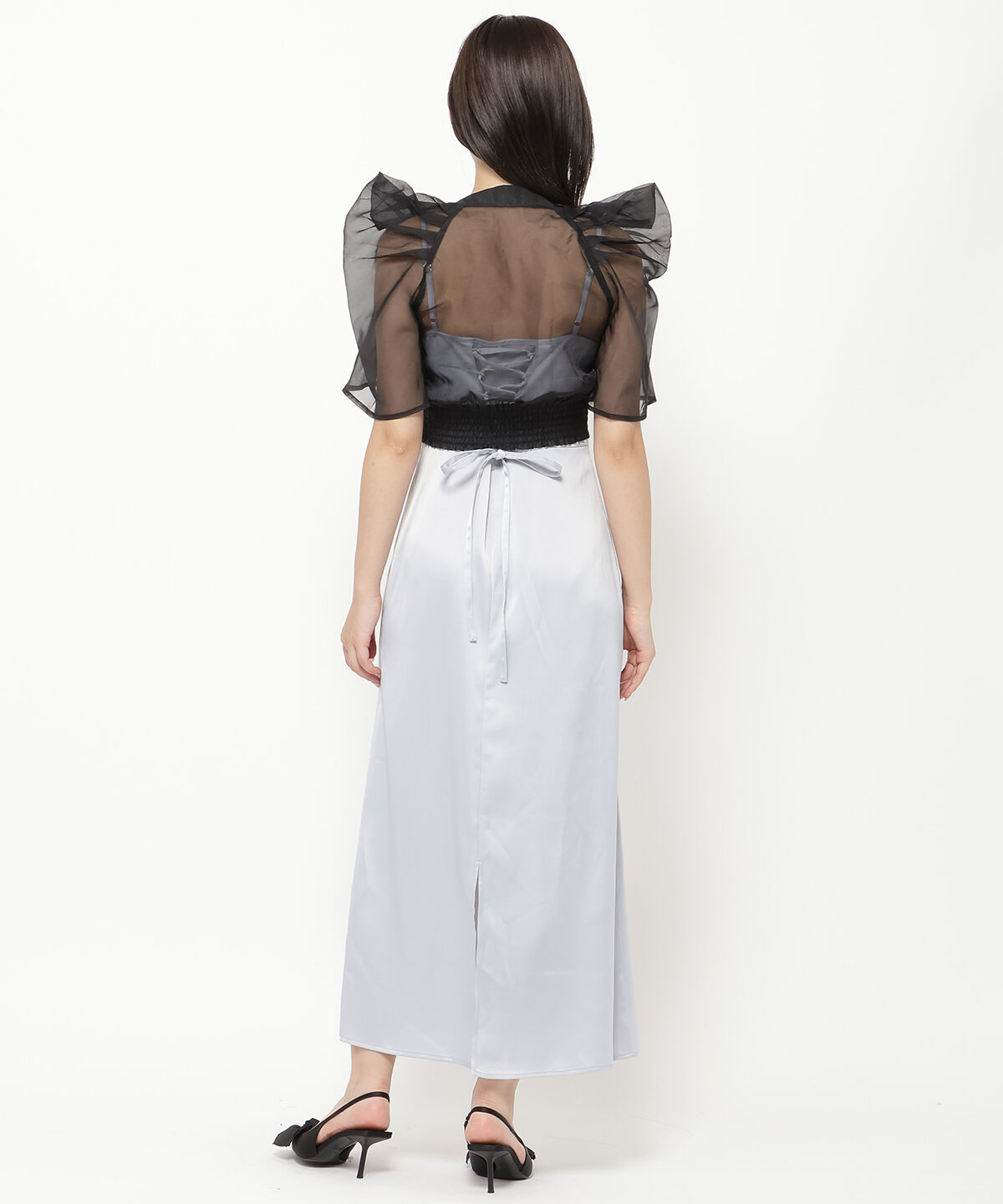 REDYAZEL「シアーブラウス＆キャミワンピースセット」|ワンピース|