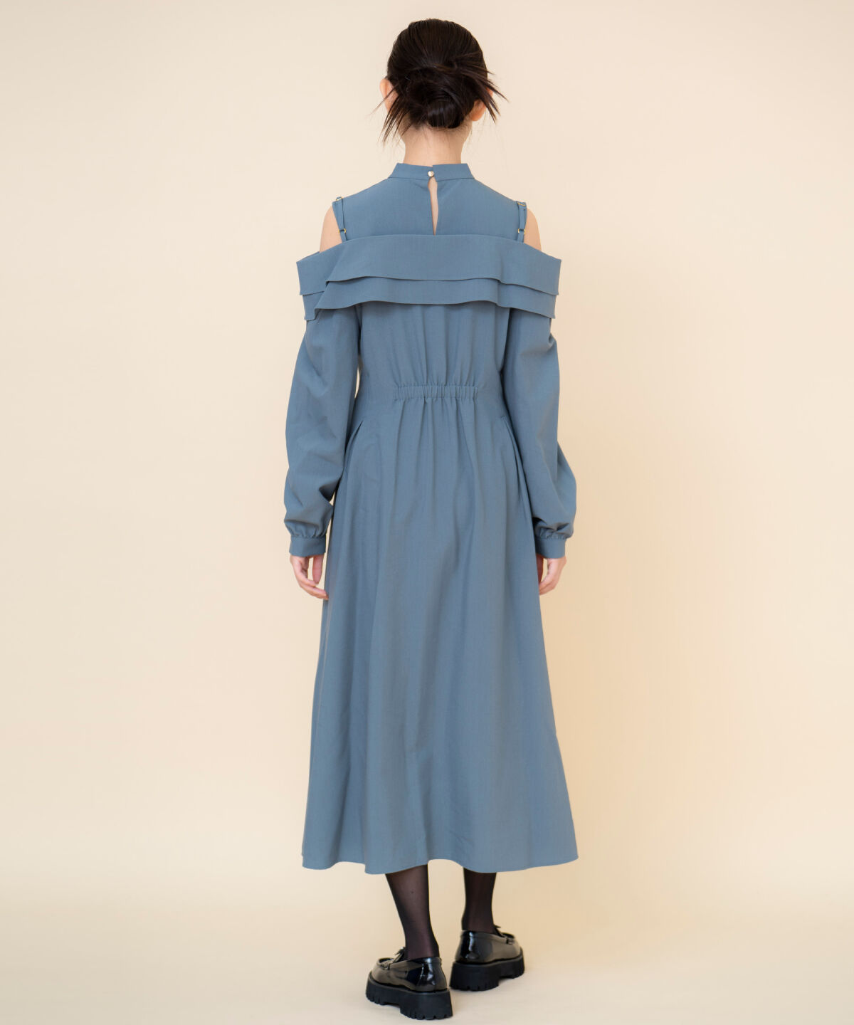 REDYAZEL「オープンショルダーシャツワンピース」|ワンピース|