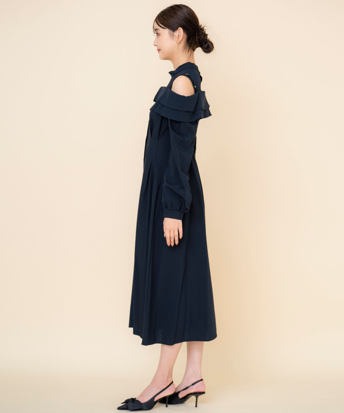 REDYAZEL「オープンショルダーシャツワンピース」|ワンピース|