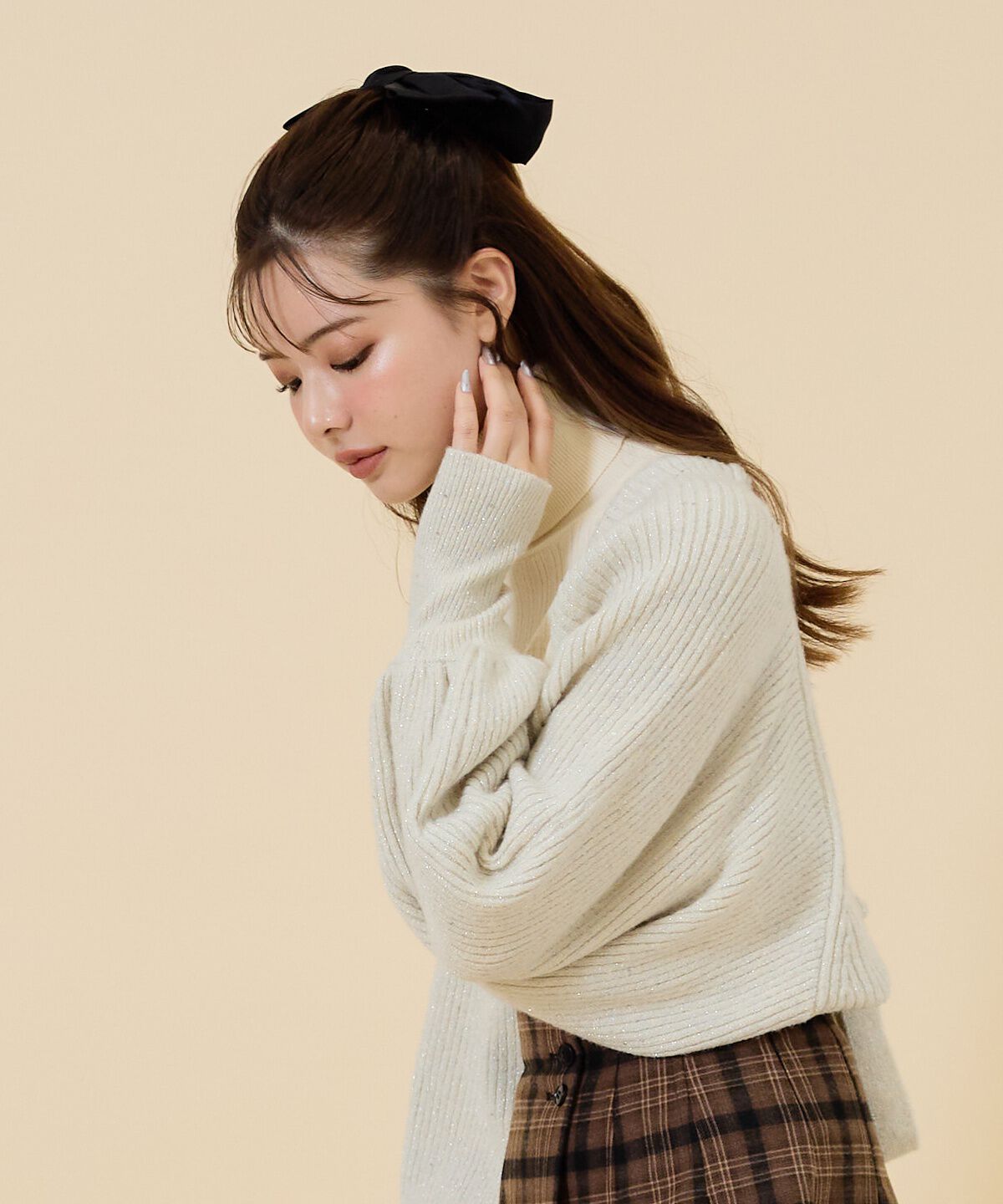 REDYAZEL「ラメニットボレロ」|カーディガン|