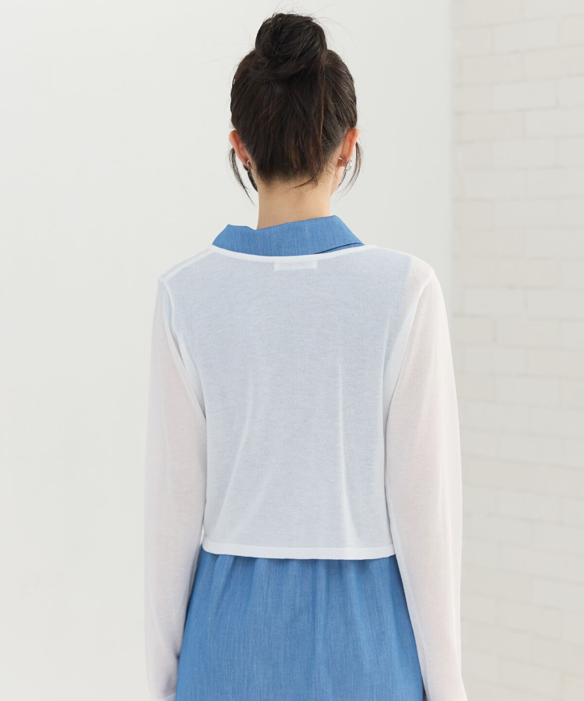 REDYAZEL「Vネックライトシアーカーディガン」|カーディガン|