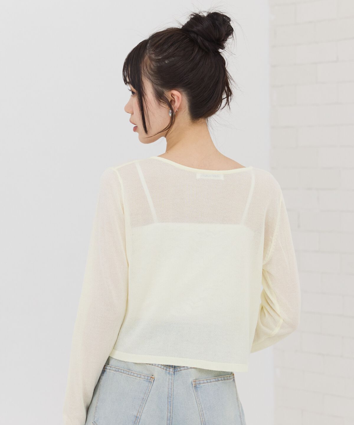 REDYAZEL「Vネックライトシアーカーディガン」|カーディガン|