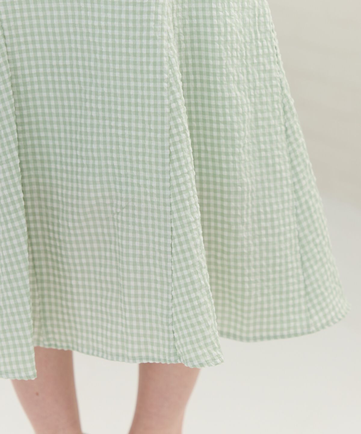 REDYAZEL「クロスリボンギンガムチェックマーメイドワンピース」|ワンピース|