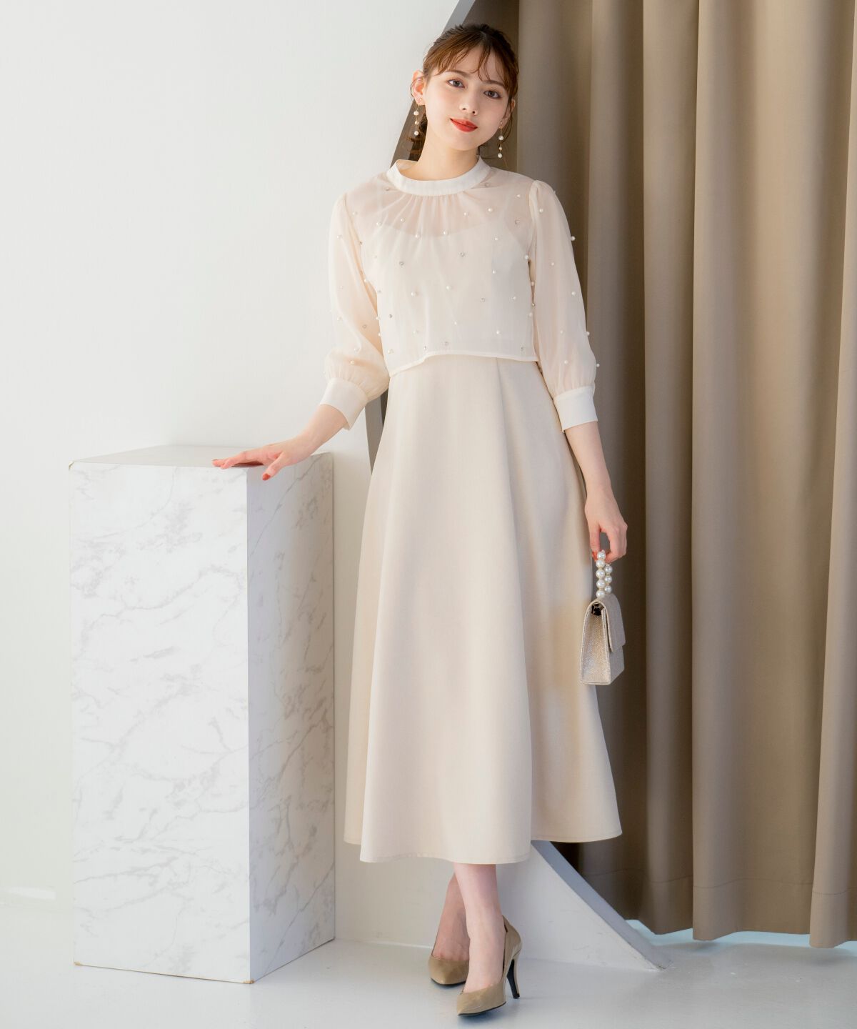 WILLSELECTION「ランダムビジューブラウス&times;ドレスワンピース」|ドレス|