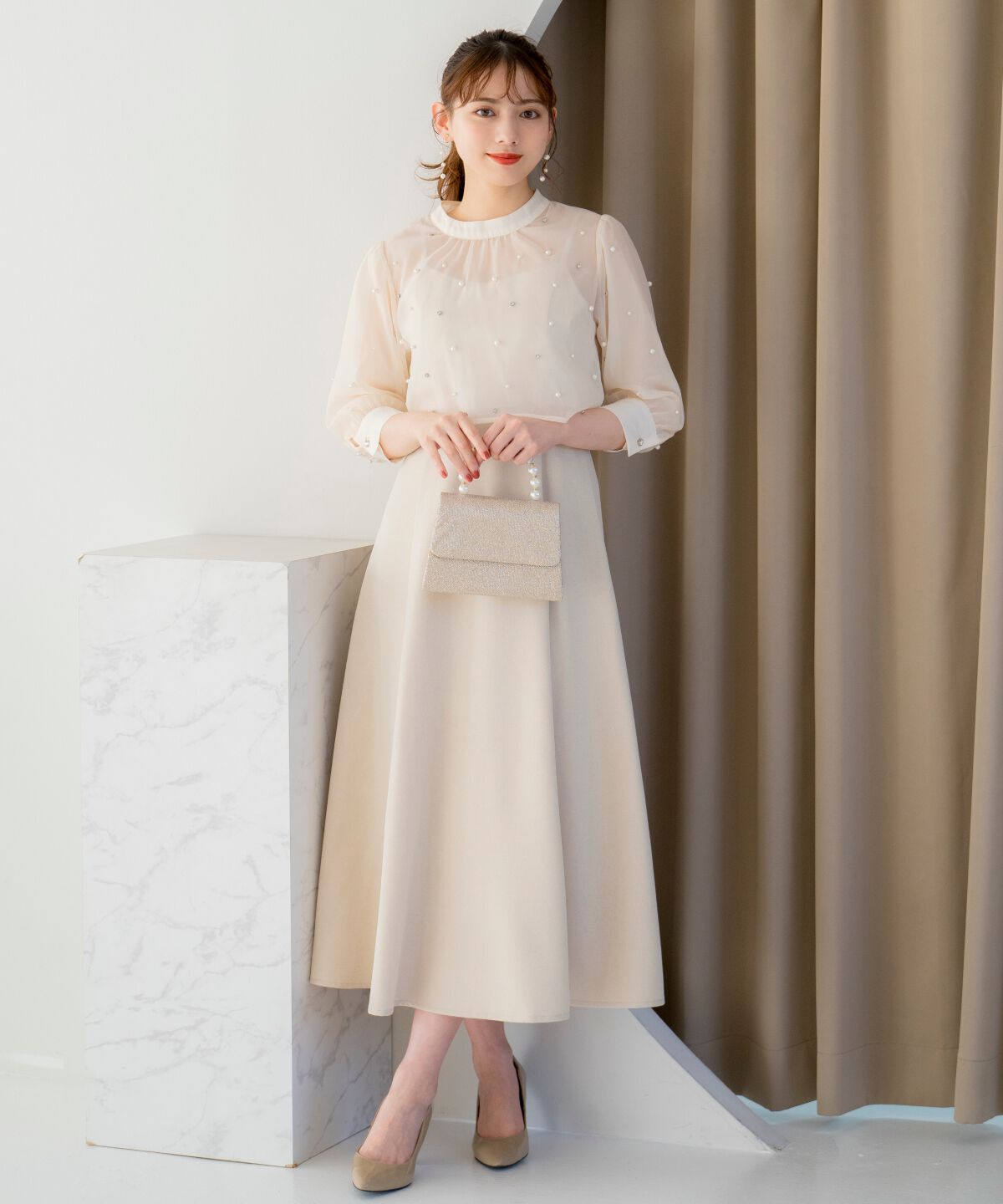 WILLSELECTION「ランダムビジューブラウス&times;ドレスワンピース」|ドレス|