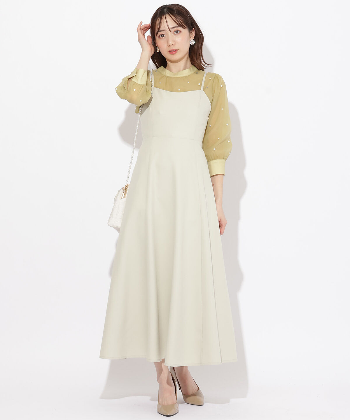 WILLSELECTION「ランダムビジューブラウス&times;ドレスワンピース」|ドレス|