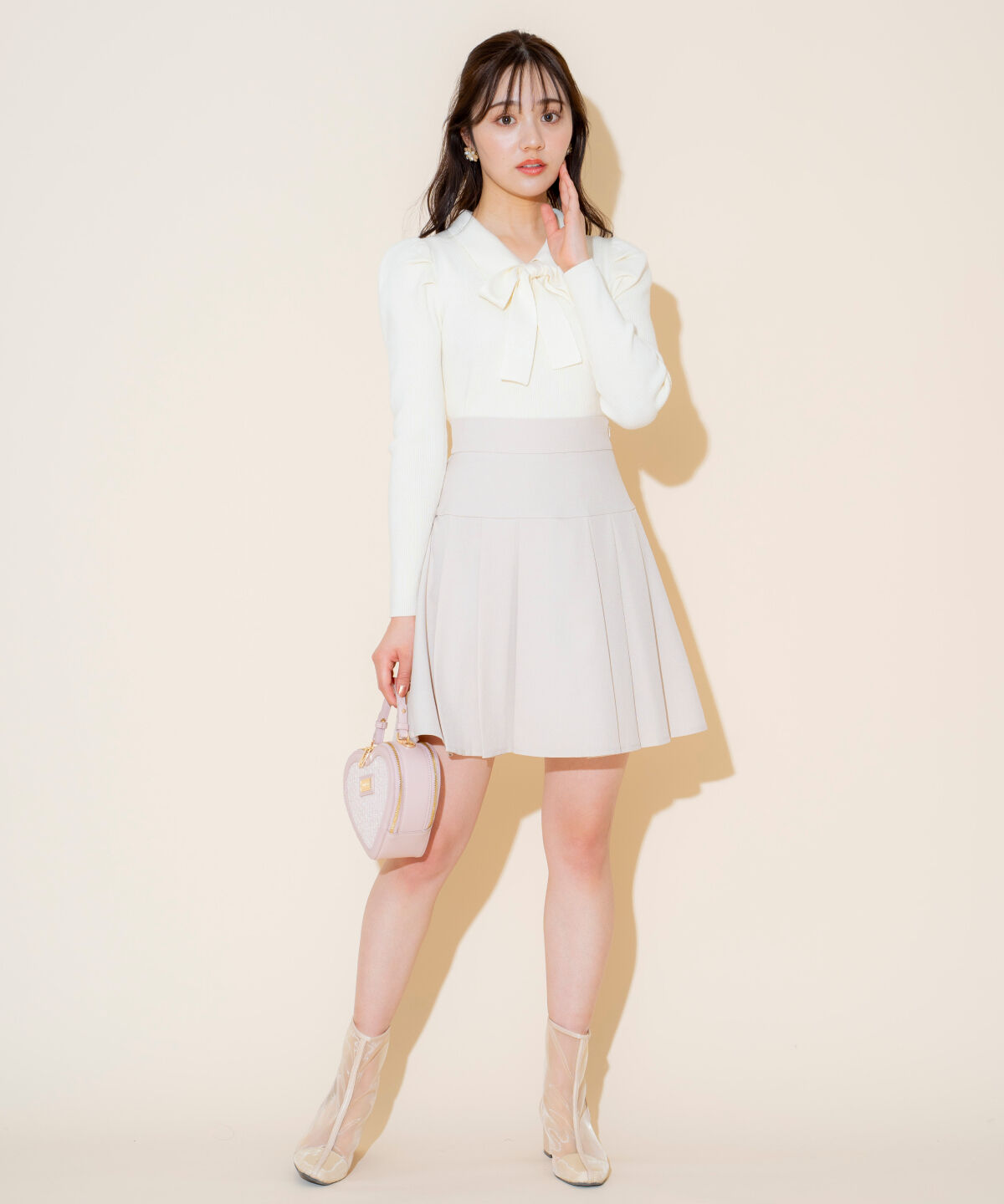 WILLSELECTION「タックプリーツミニスカート」|フレア|