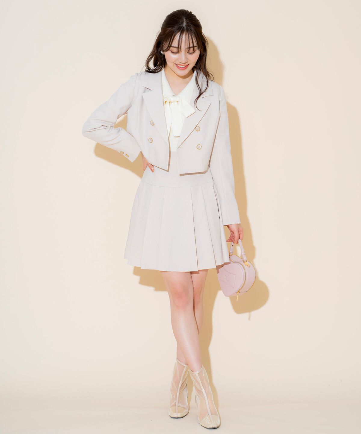 WILLSELECTION「タックプリーツミニスカート」|フレア|