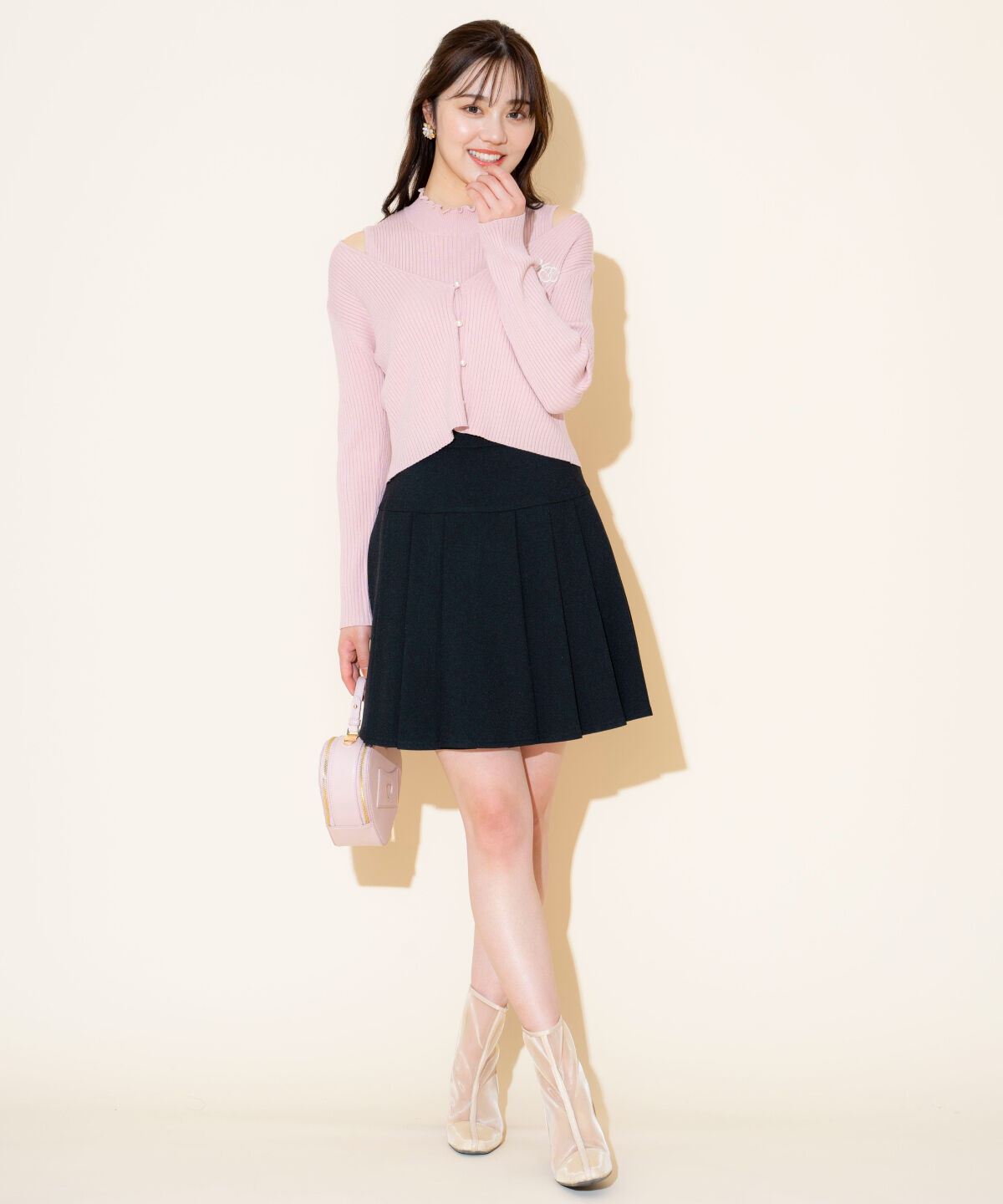 WILLSELECTION「タックプリーツミニスカート」|フレア|