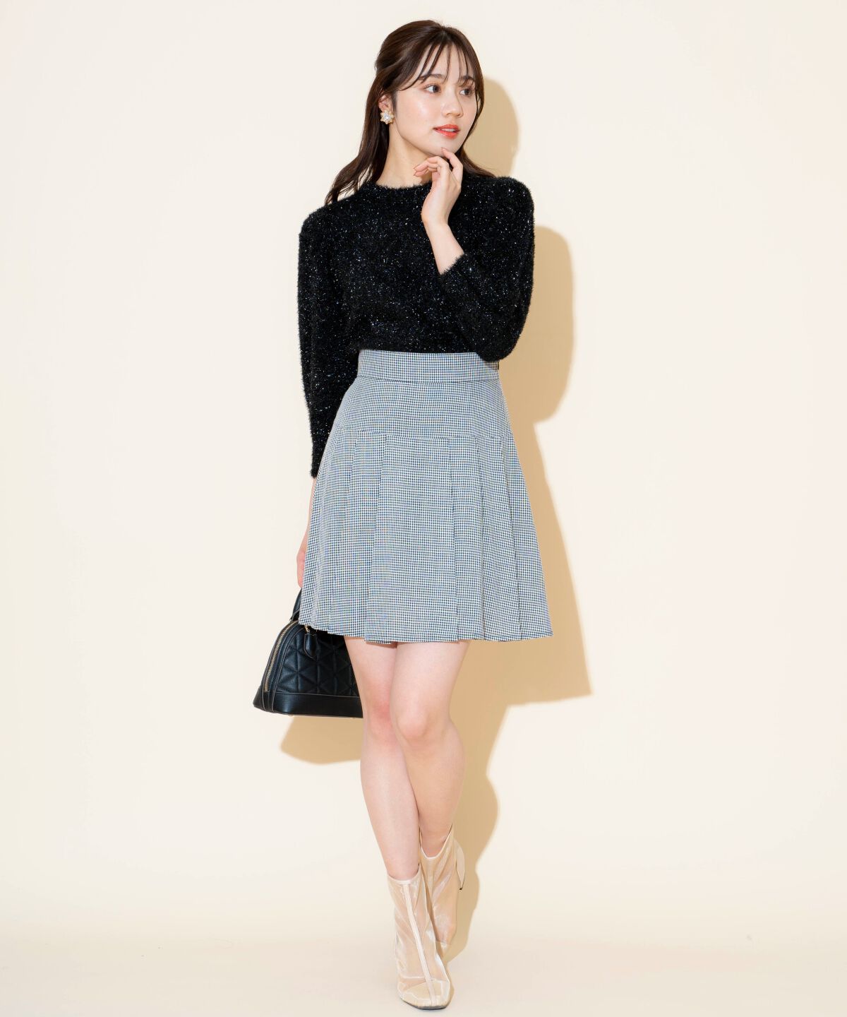 WILLSELECTION「タックプリーツミニスカート」|フレア|