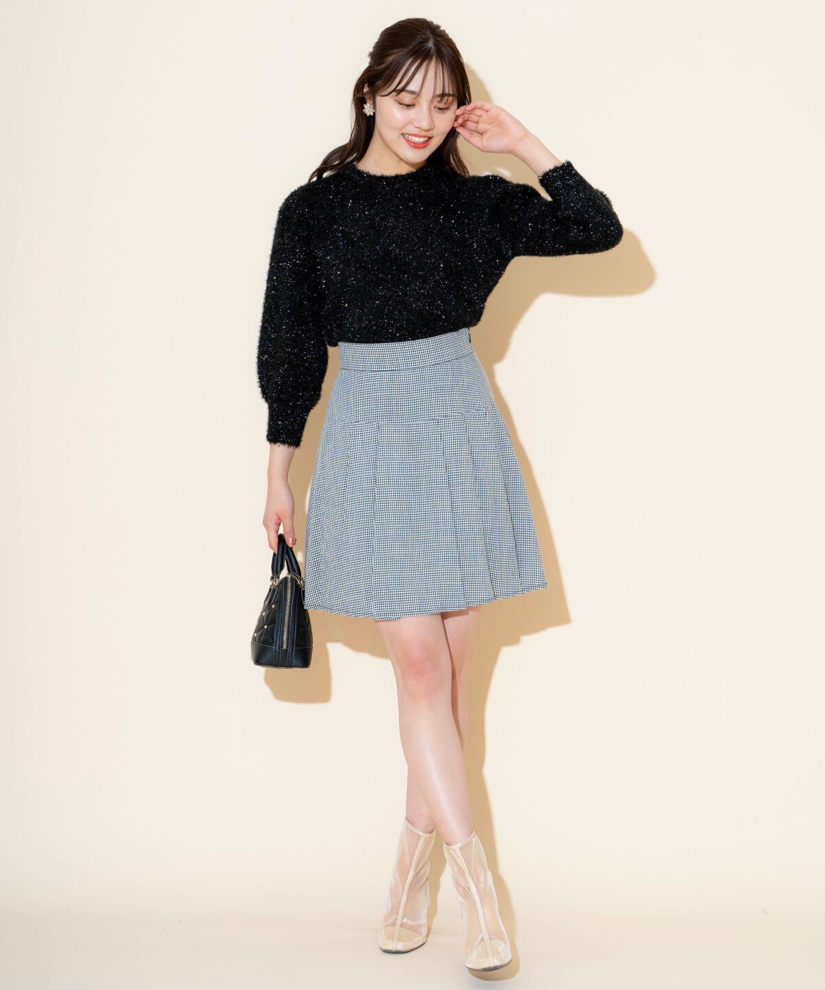 WILLSELECTION「タックプリーツミニスカート」|フレア|