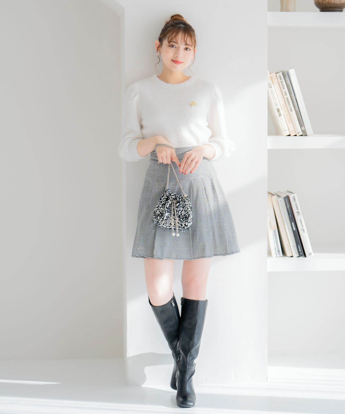 WILLSELECTION「タックプリーツミニスカート」|フレア|