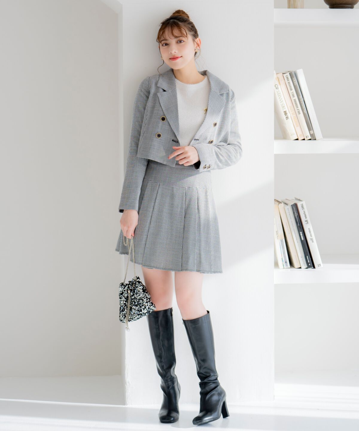 WILLSELECTION「タックプリーツミニスカート」|フレア|