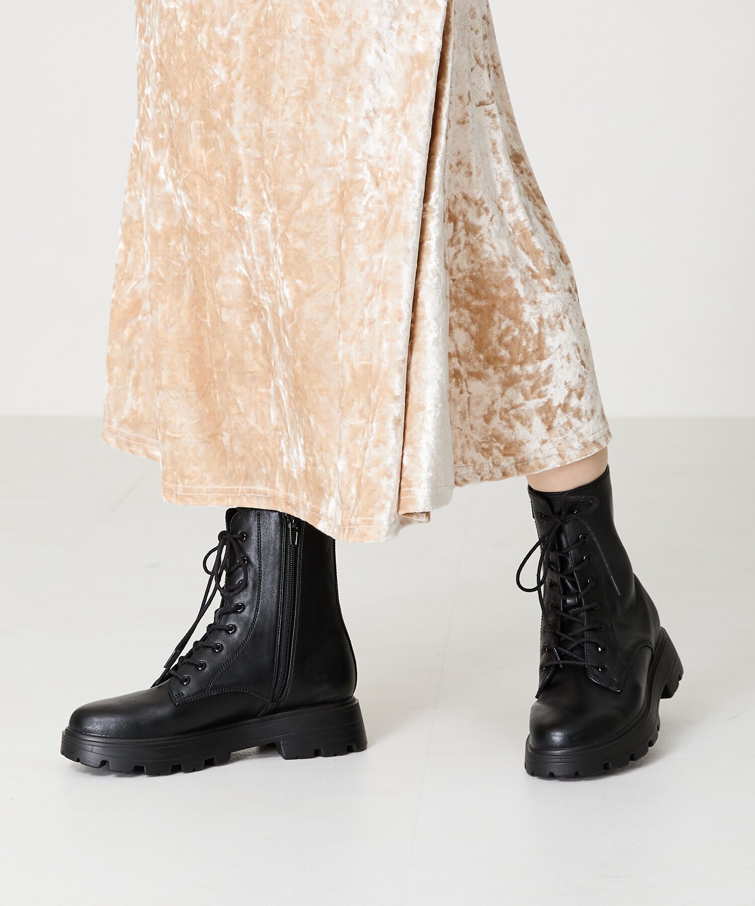 ORiental TRaffic「レースアップ 厚底 ブーツ /41401」|ショートブーツ|