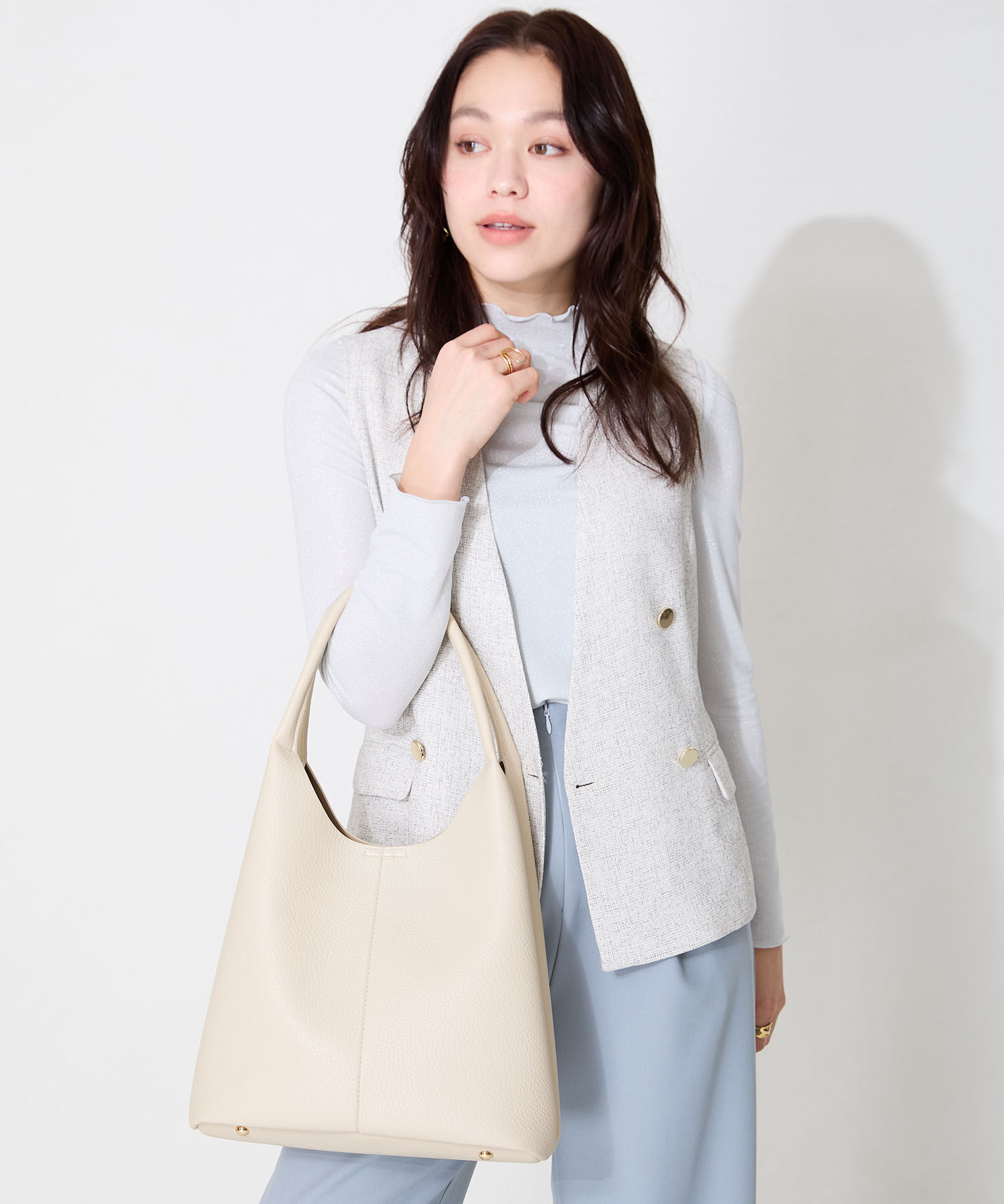 ORiental TRaffic「ショルダーホーボー バッグ /BA-257 ショルダーバッグ オフィスバッグ 大容量バッグ」|ショルダー・メッセンジャー|