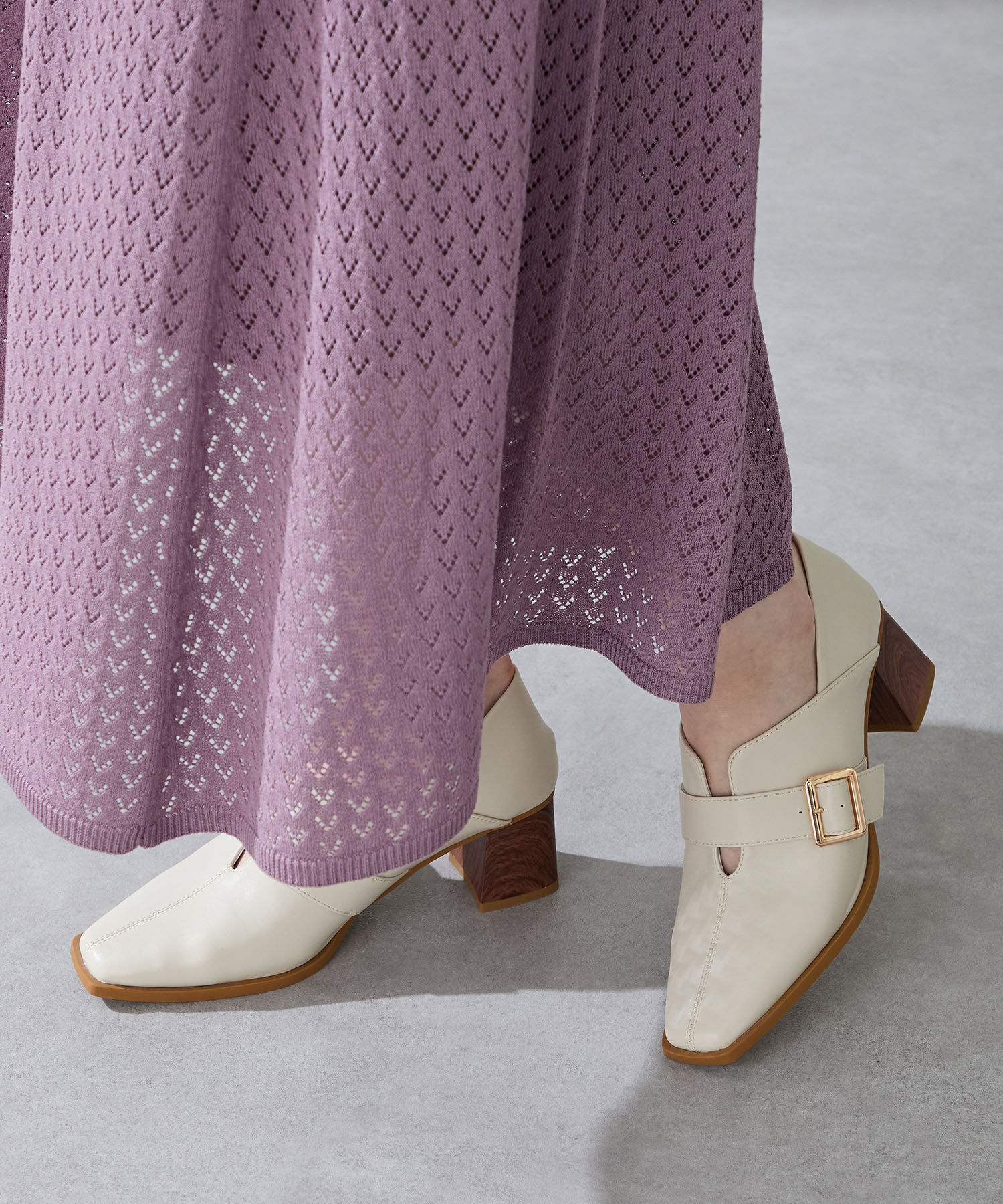 ORiental TRaffic「●2025秋冬新作●ウッドヒールベルトパンプス/51303」|パンプス|