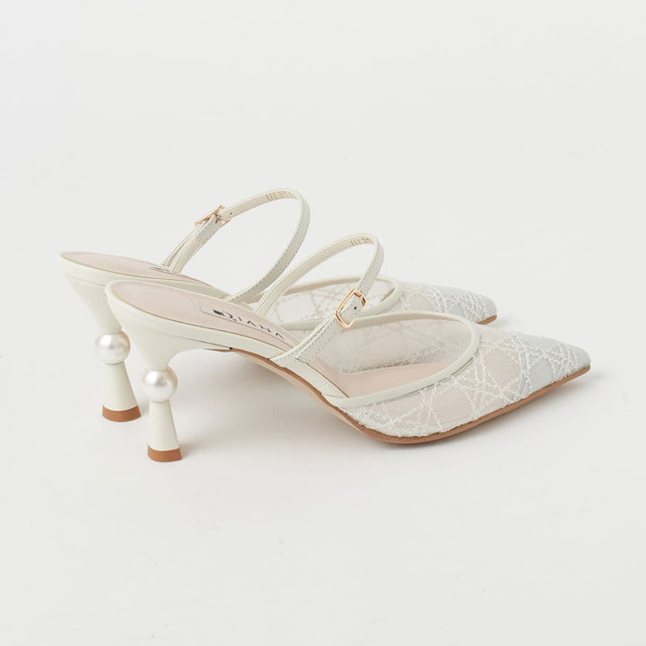 ダイアナ「≪パールコレクション≫ トゥクローズミュール　UL37109」|サンダル|