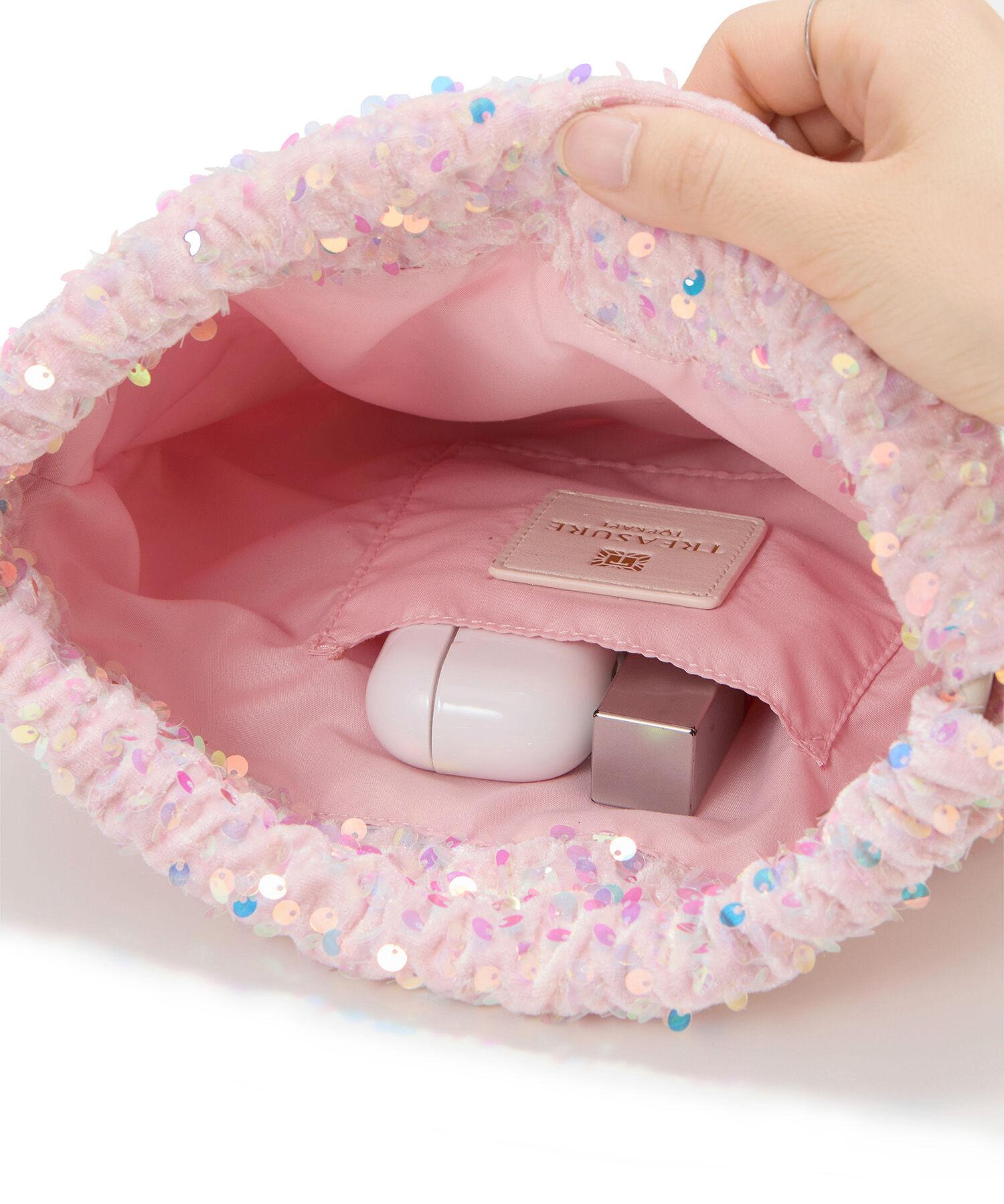 TOPKAPI TREASURE「【TREASURE TOPKAPI】スパンコール エンブロイダリー刺繍 巾着 バッグ / ポーチ」|その他|