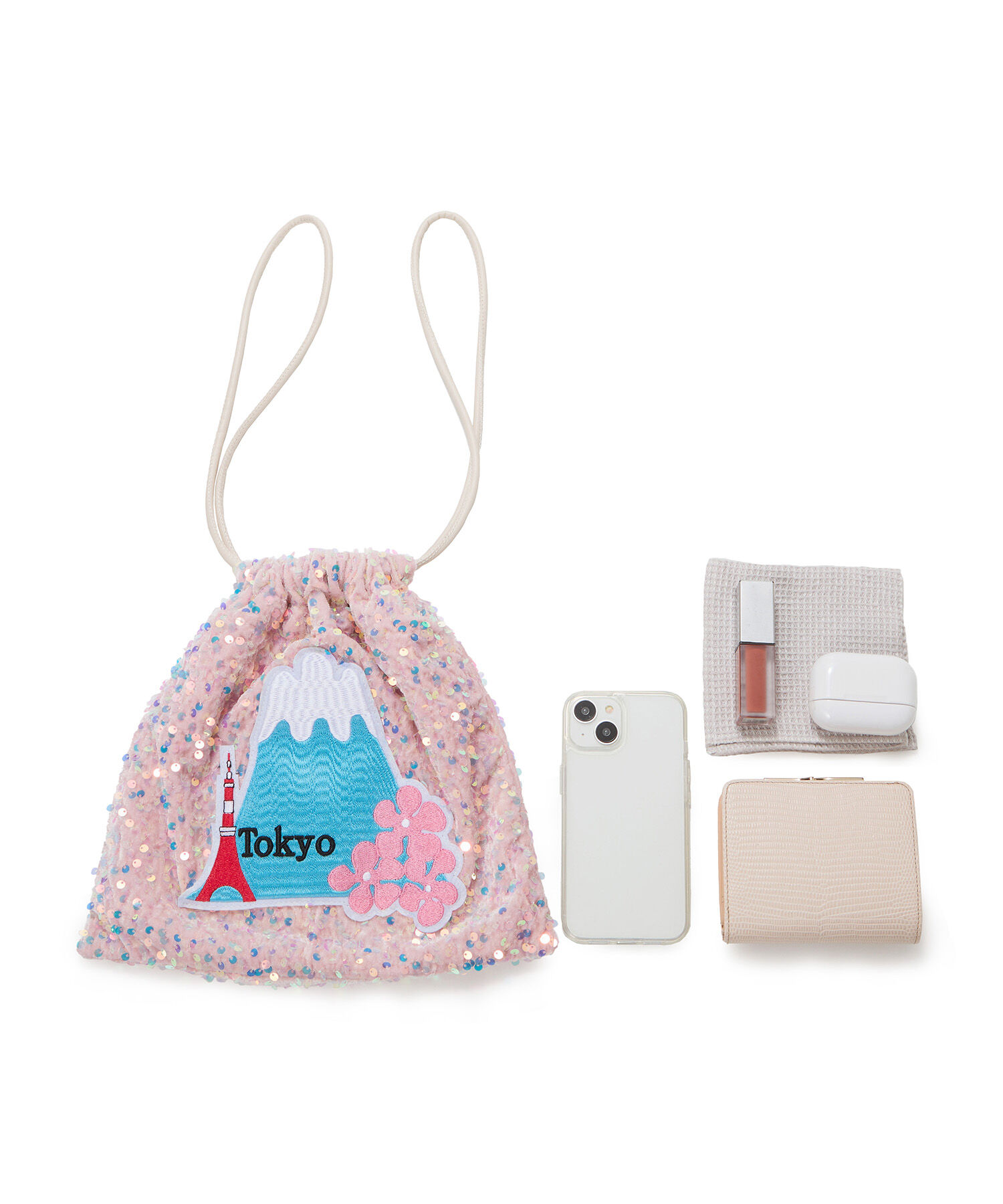 TOPKAPI TREASURE「【TREASURE TOPKAPI】スパンコール エンブロイダリー刺繍 巾着 バッグ / ポーチ」|その他|