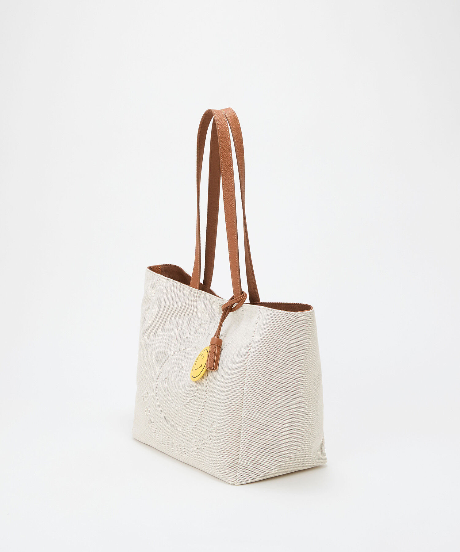 TOPKAPI BREATH「【Breath TOPKAPI】SMILE COLLECTION エンボス スマイル ビッグ トートバッグ /スマイルチャーム付き」|トートバッグ|